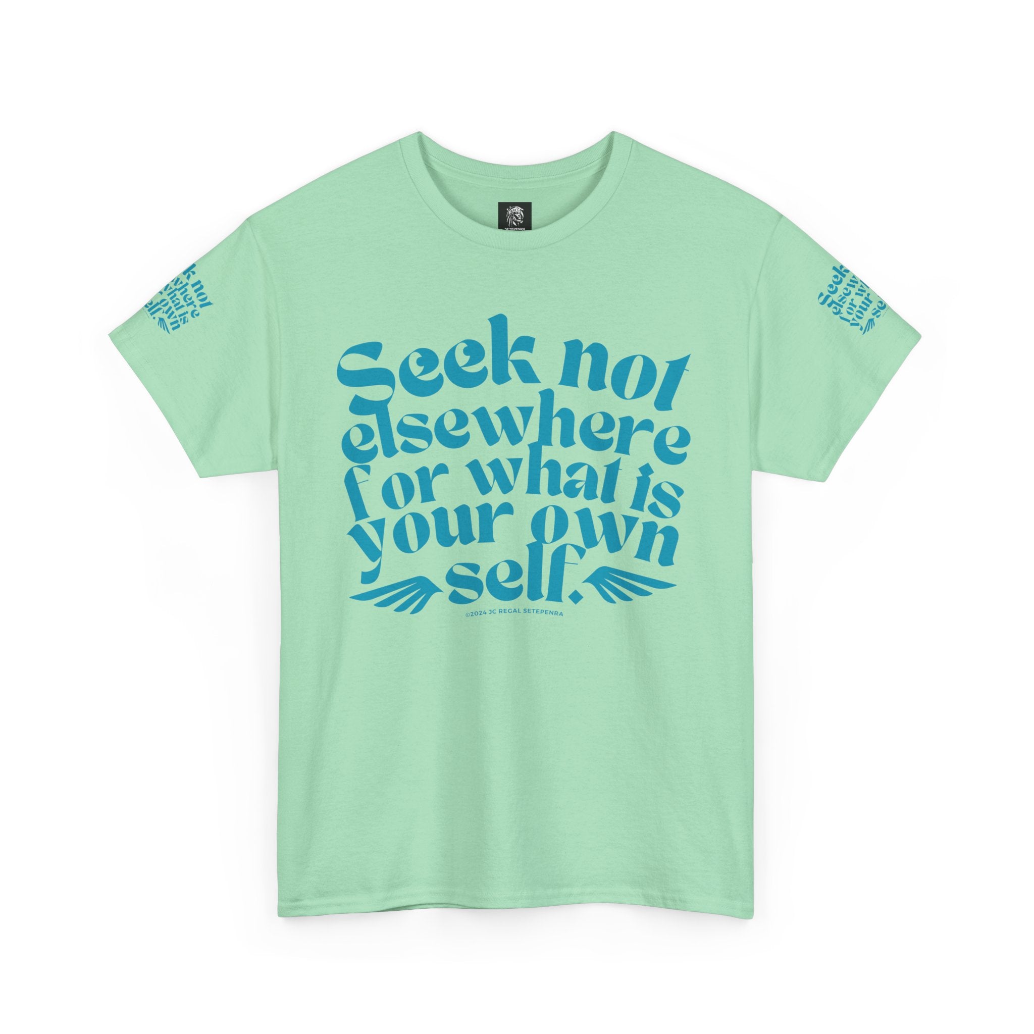 Seek Not Elsewhere (Aqua Edition) Unisex Heavy Cotton Tee SETEPENRA T-Shirt.
