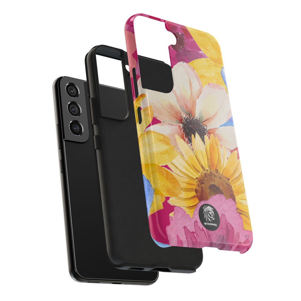 Watercolor Flowers Tough Phone Case (For iPhone, Galaxy & More)