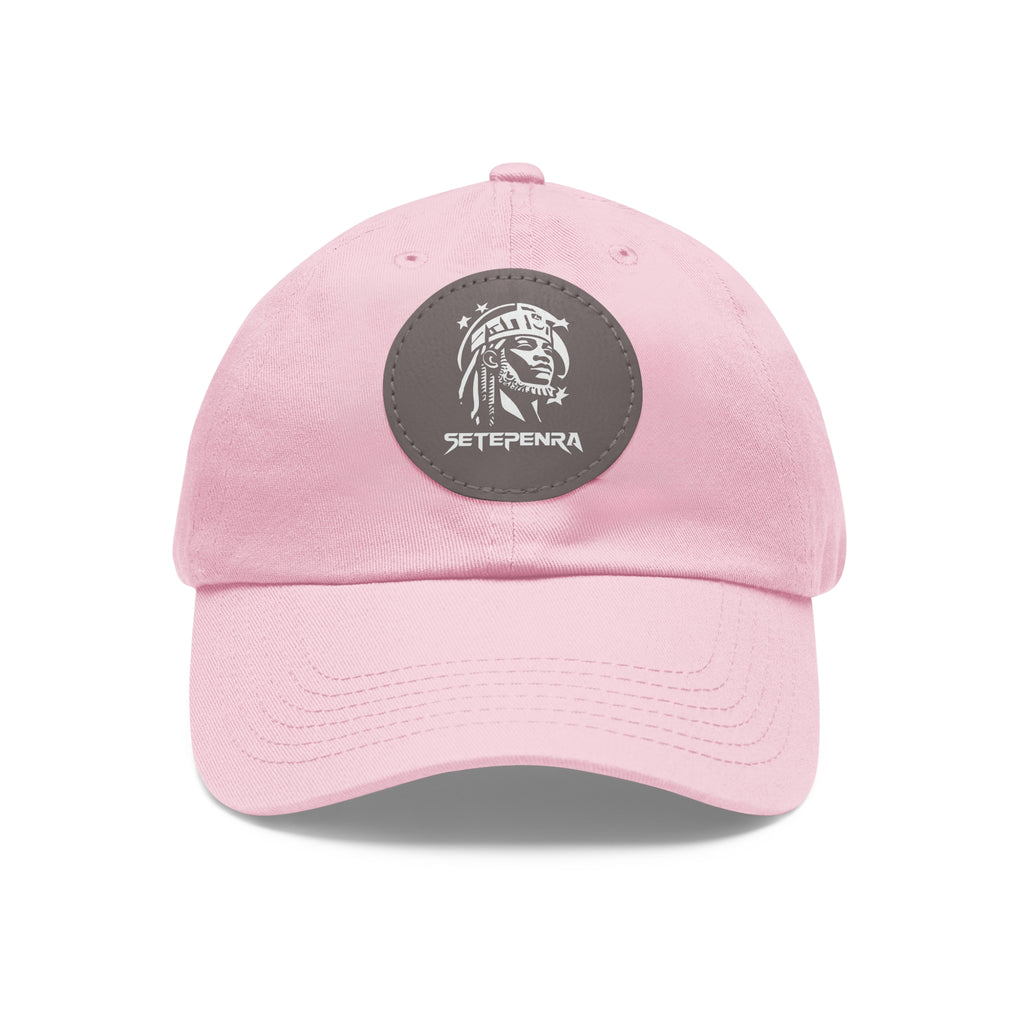 SETEPENRA Dad Hat with Leather Patch (Round) SETEPENRA Hats.