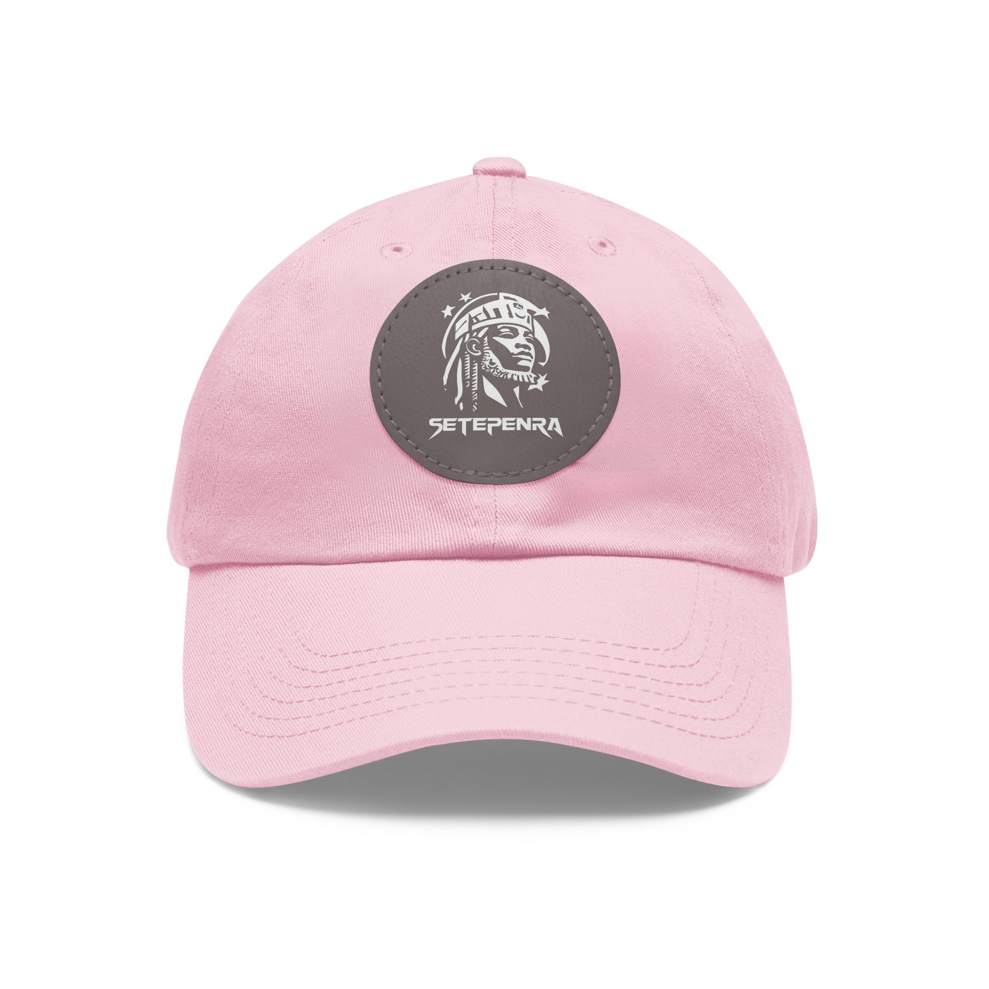 SETEPENRA Dad Hat with Leather Patch (Round) SETEPENRA Hats.