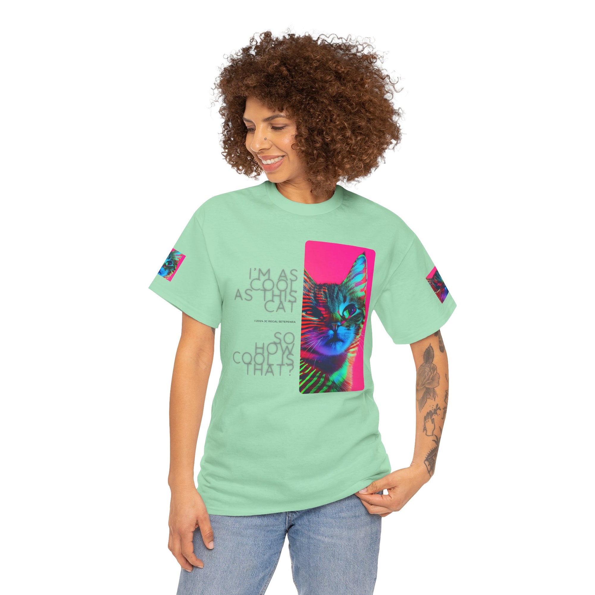 Cool Cat (Whiskers 2) Unisex Heavy Cotton Tee