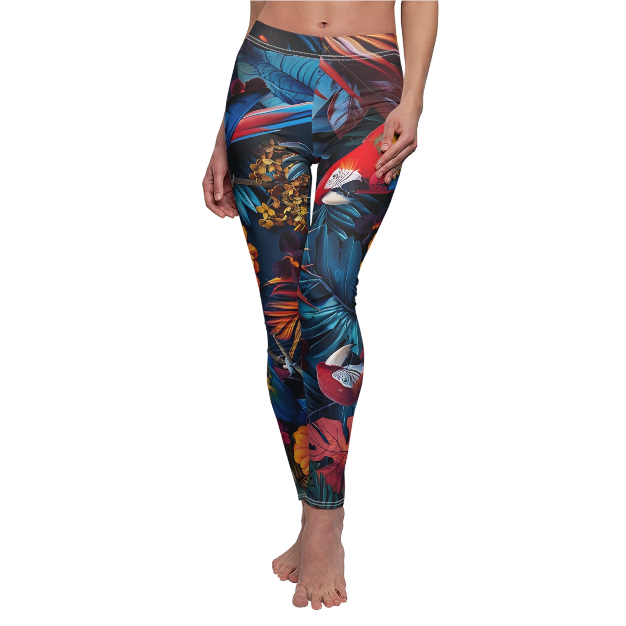 Tropican Retreat (Scene 3) Women's Cut & Sew Casual Leggings SETEPENRA All Over Prints.