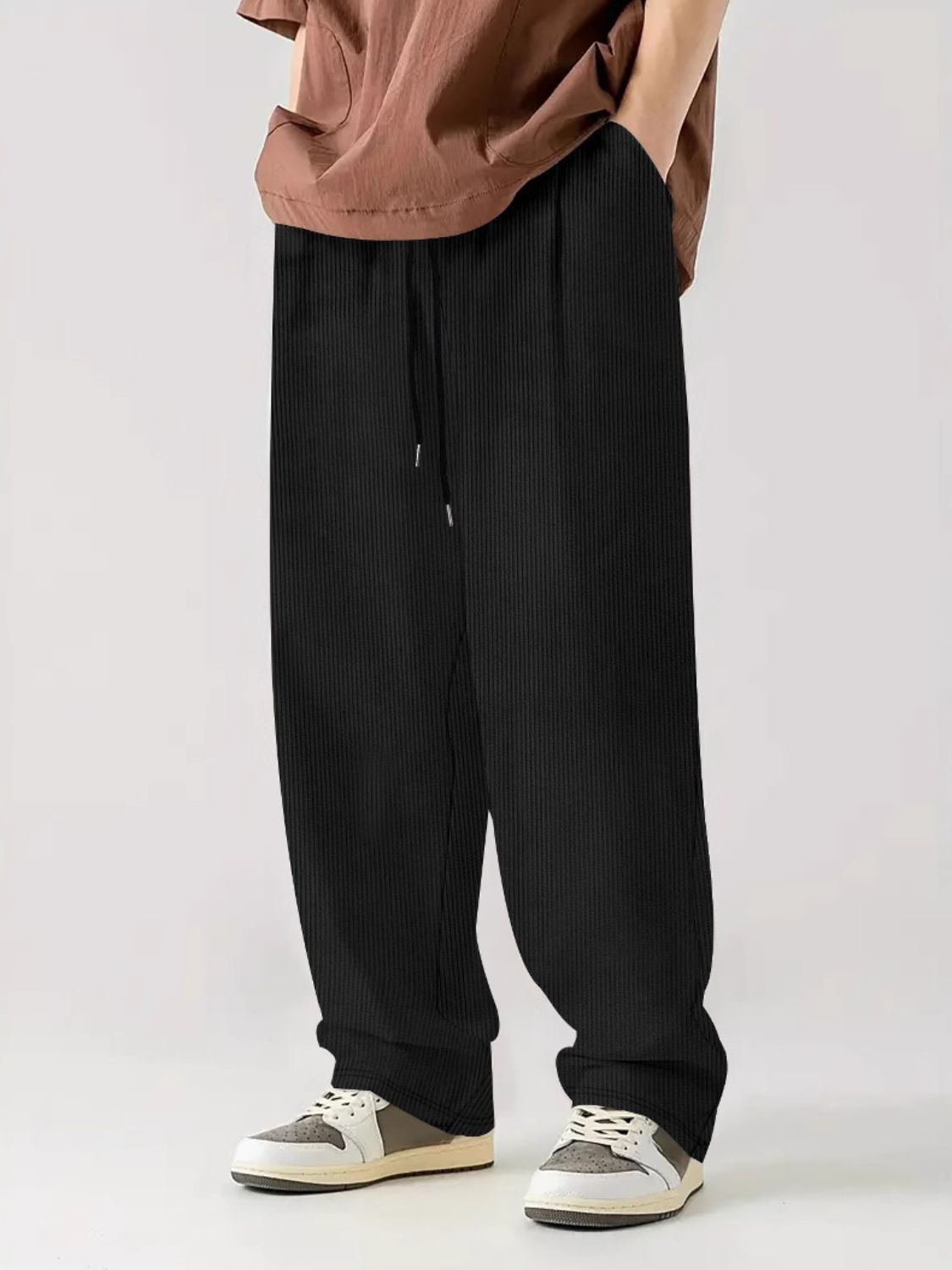 Men's Full Size Drawstring Wide Leg Pants Plus Size SETEPENRA .