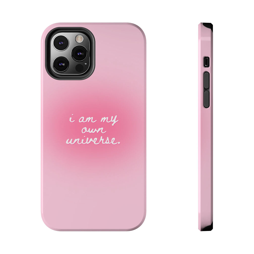 I Am My Own Universe — Pink Gradient Protective Cover Tough Phone Case