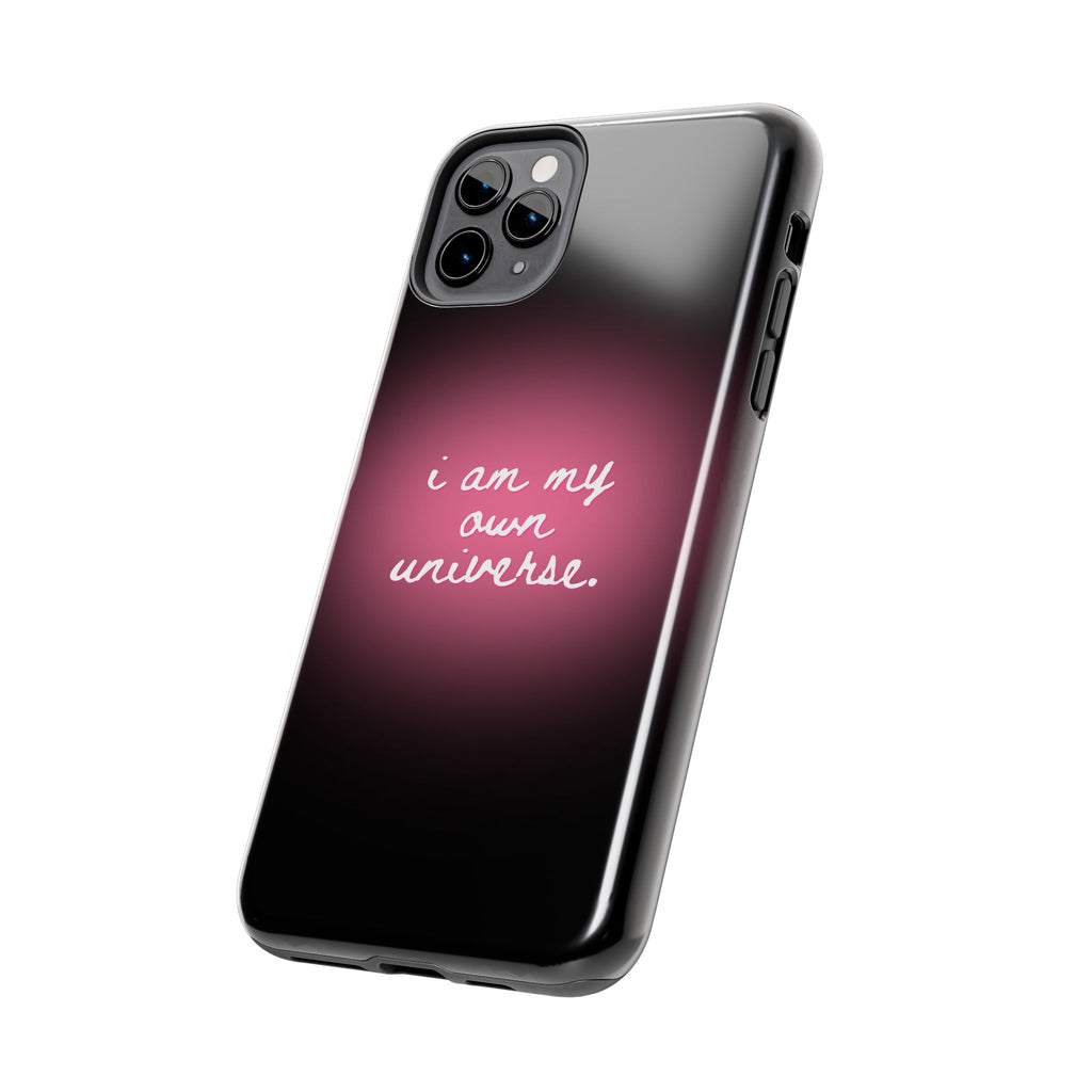I Am My Own Universe — Pink Glow Protective Cover Tough Phone Case