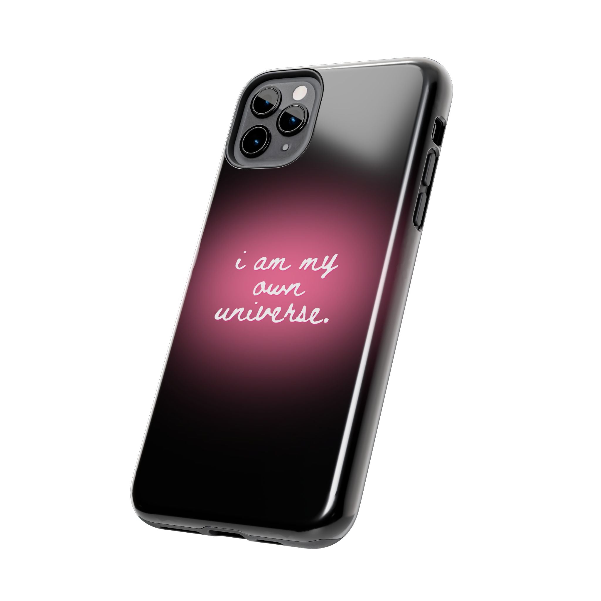 I Am My Own Universe — Pink Glow Protective Cover Tough Phone Case