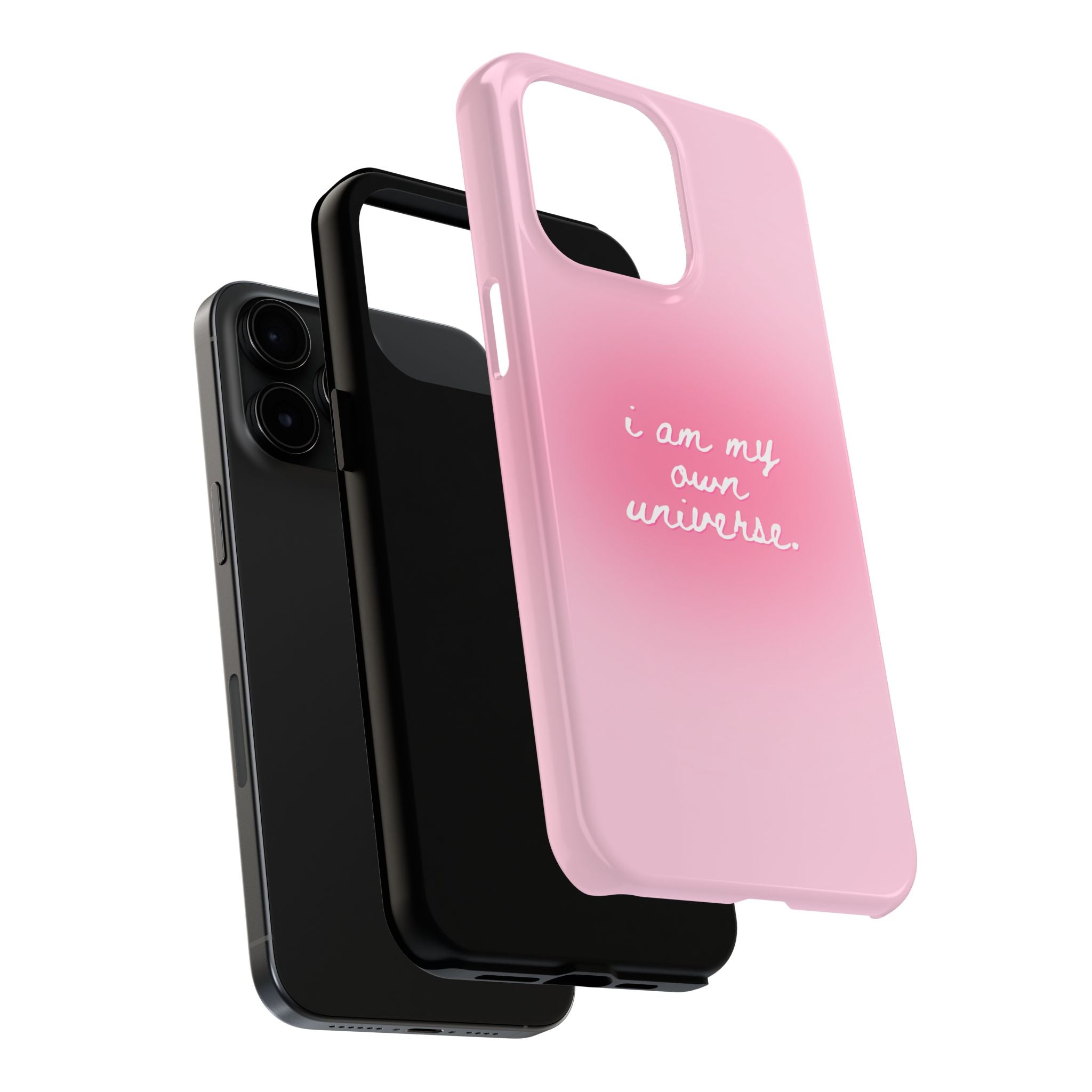 I Am My Own Universe — Pink Gradient Protective Cover Tough Phone Case
