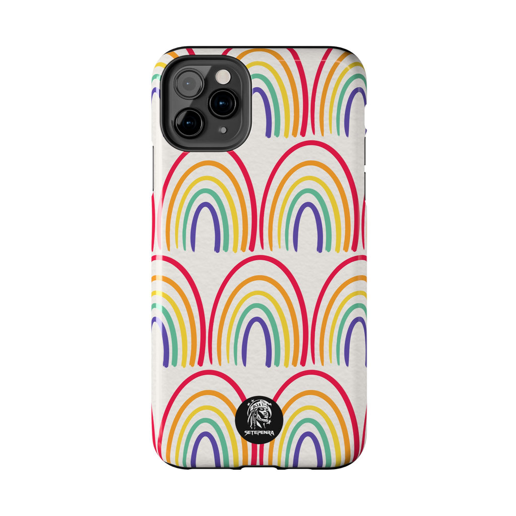Retro Rainbow Tough Phone Case (For iPhone, Galaxy & More)