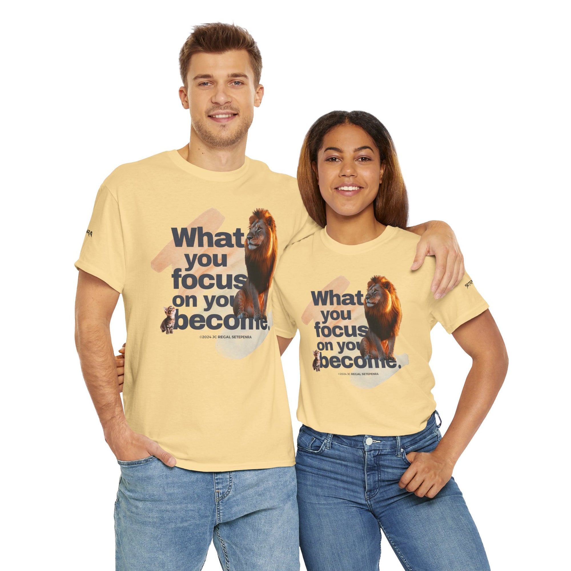 What You Focus On You Become Unisex Heavy Cotton Tee