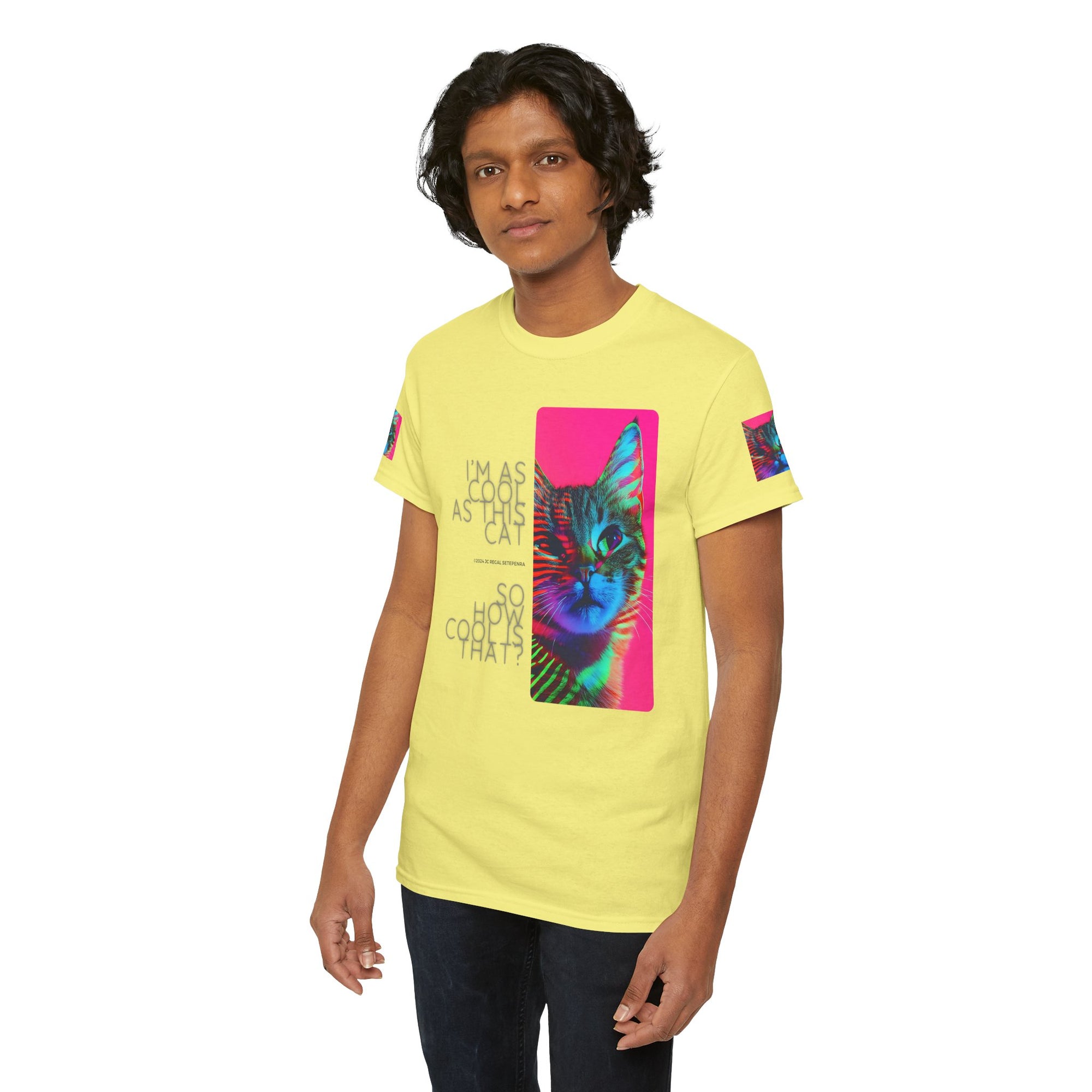 Cool Cat (Whiskers 2) Unisex Heavy Cotton Tee