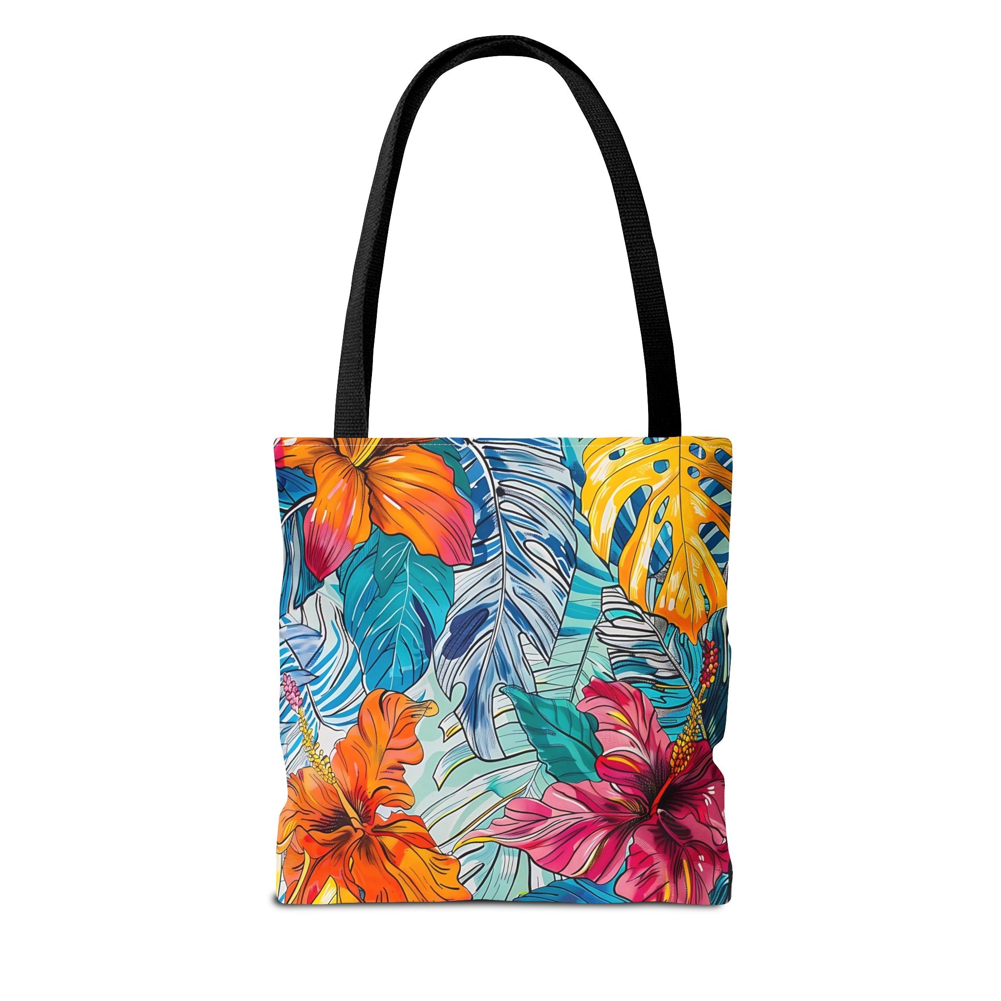 Monstera Hibiscus Tote Bag