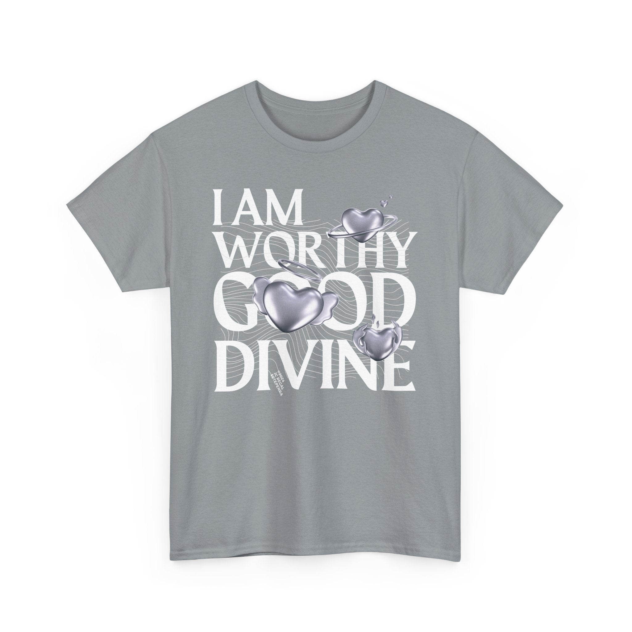I AM WORTHY GOOD DIVINE Unisex Heavy Cotton Tee SETEPENRA T-Shirt.