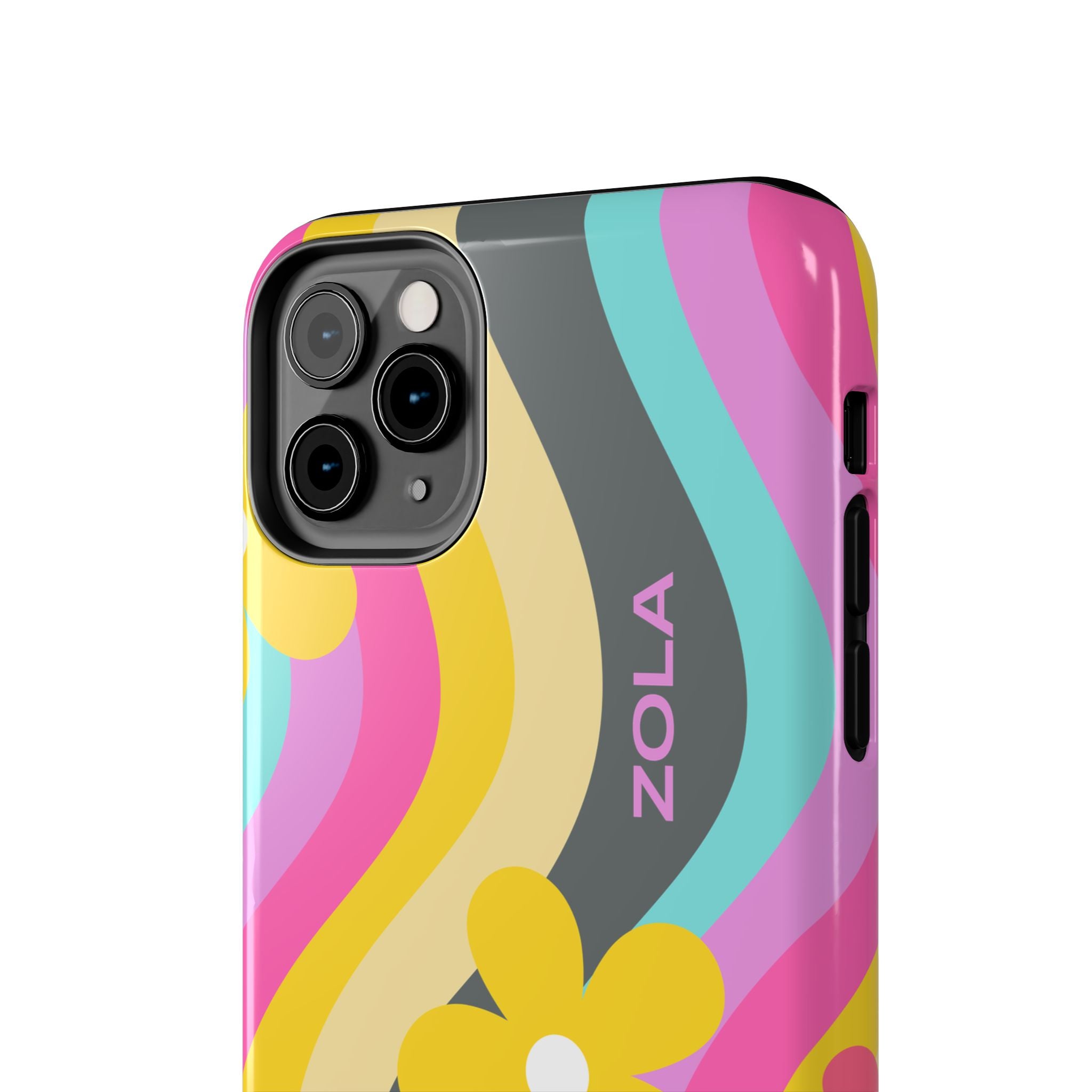 Zola Tough Phone Case (For iPhone, Galaxy & More) - Dark Grey Wave