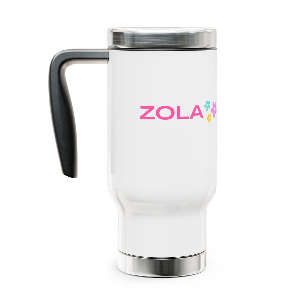 Zola Stainless Steel Travel Mug With Handle, 14oz