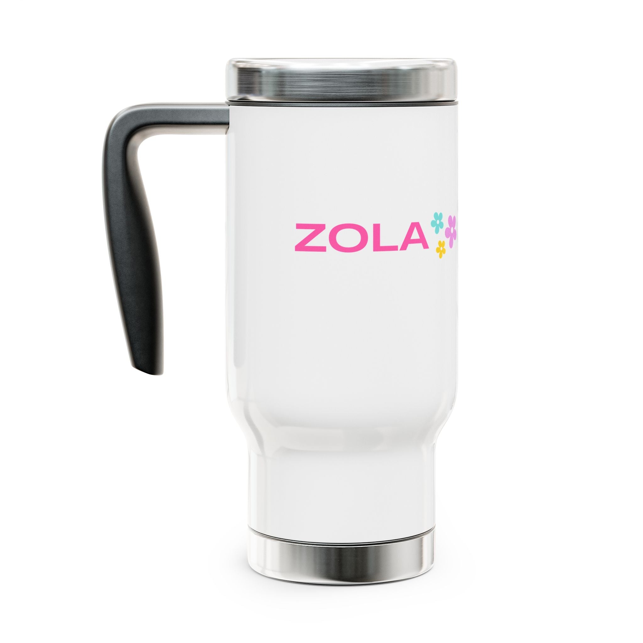 Zola Stainless Steel Travel Mug With Handle, 14oz