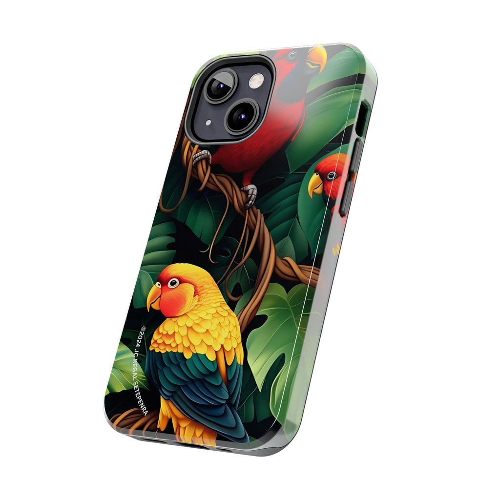 Tri-Parrot Tough Phone Case (For iPhone, Galaxy & More)