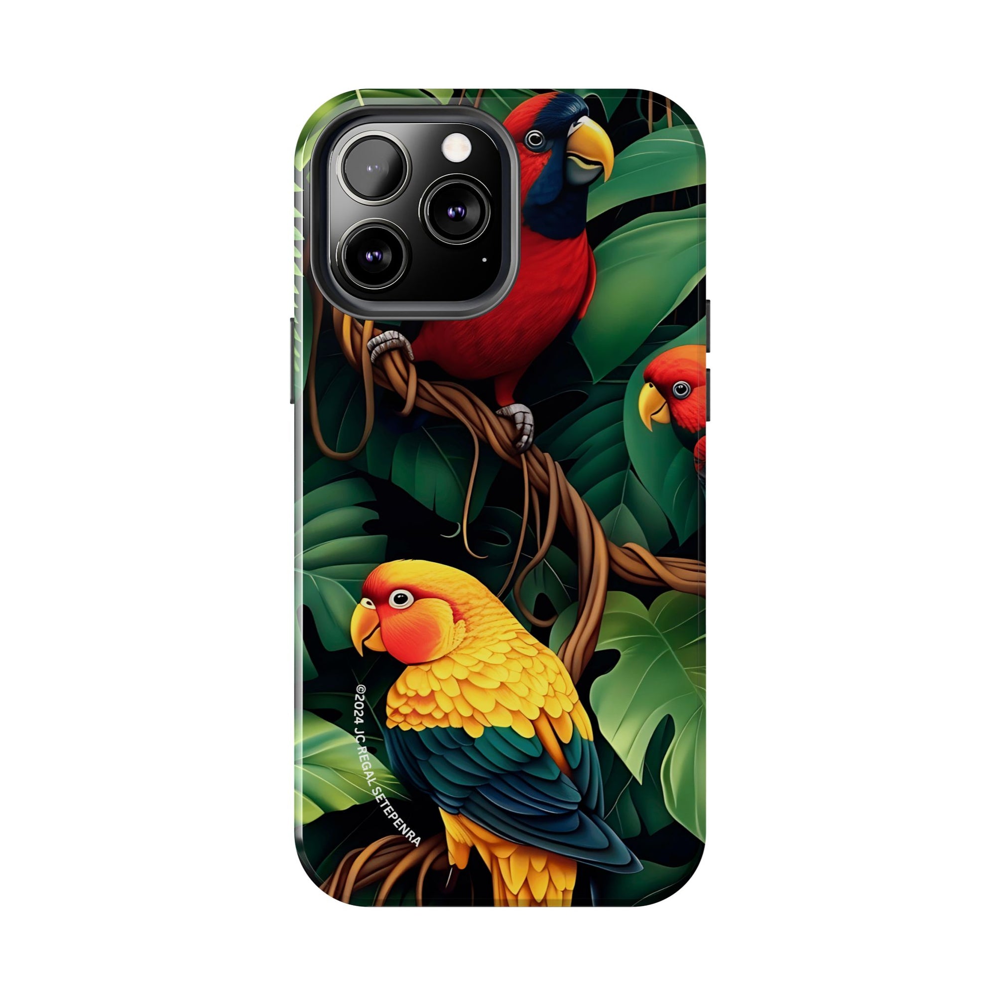 Tri-Parrot Tough Phone Case (For iPhone, Galaxy &amp; More)
