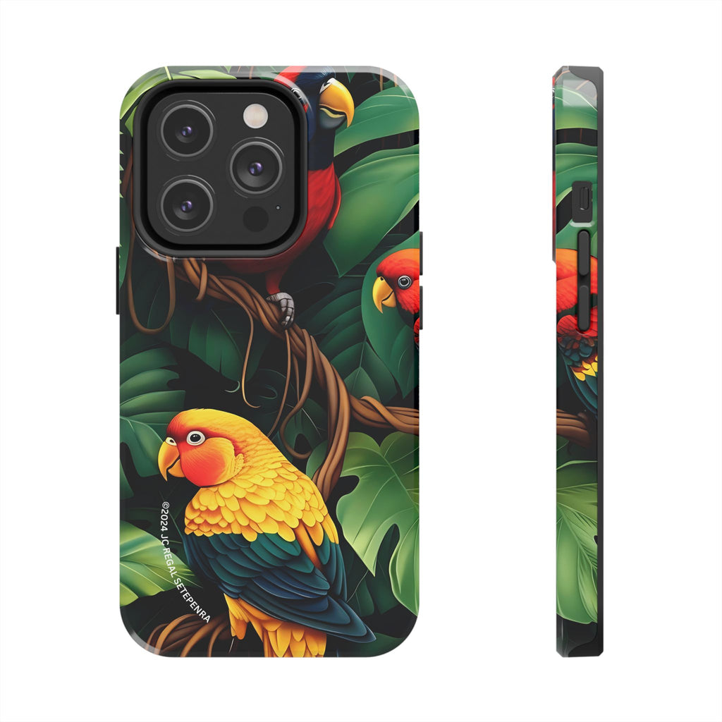 Tri-Parrot Tough Phone Case (For iPhone, Galaxy & More) SETEPENRA Phone Case.