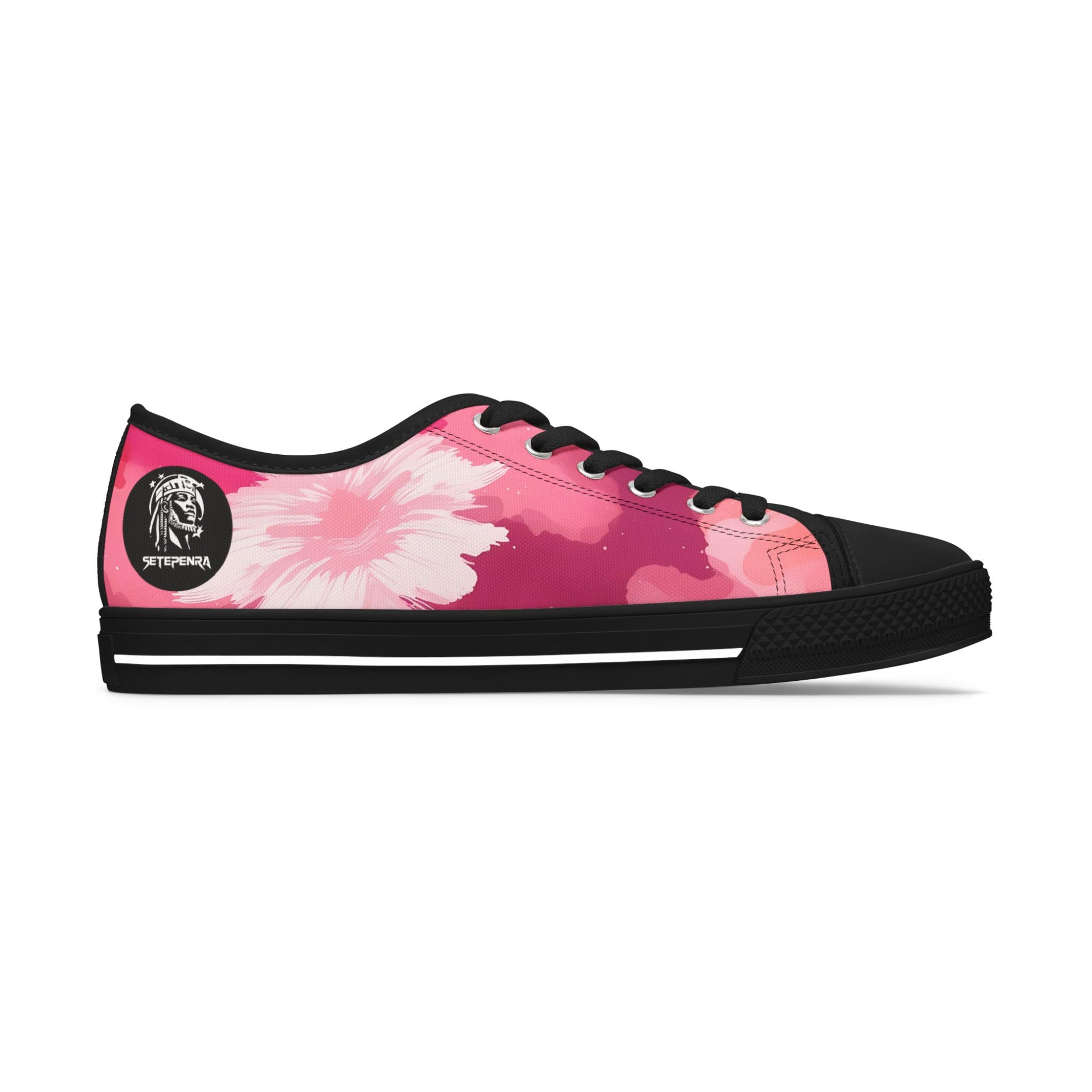 Pinking Bloom Women's Low Top Sneakers SETEPENRA Shoes.