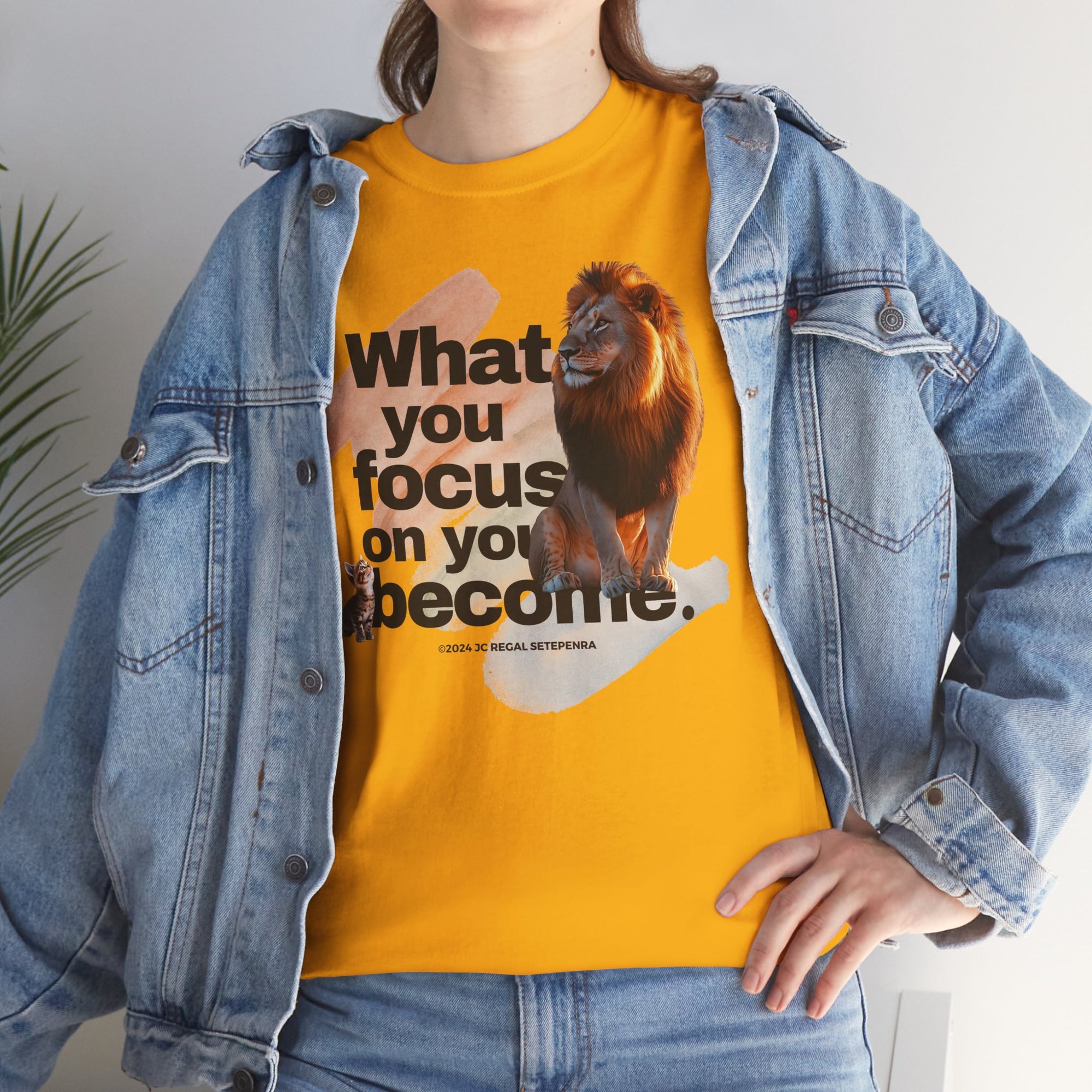 What You Focus On You Become Unisex Heavy Cotton Tee