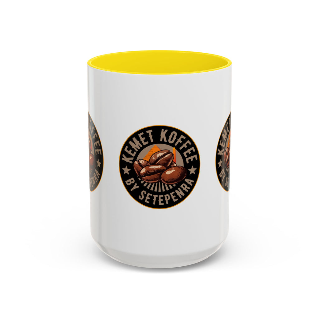 Kemet Koffee By Setepenra Accent Coffee Mug, 11oz, 15oz (Various Colors)
