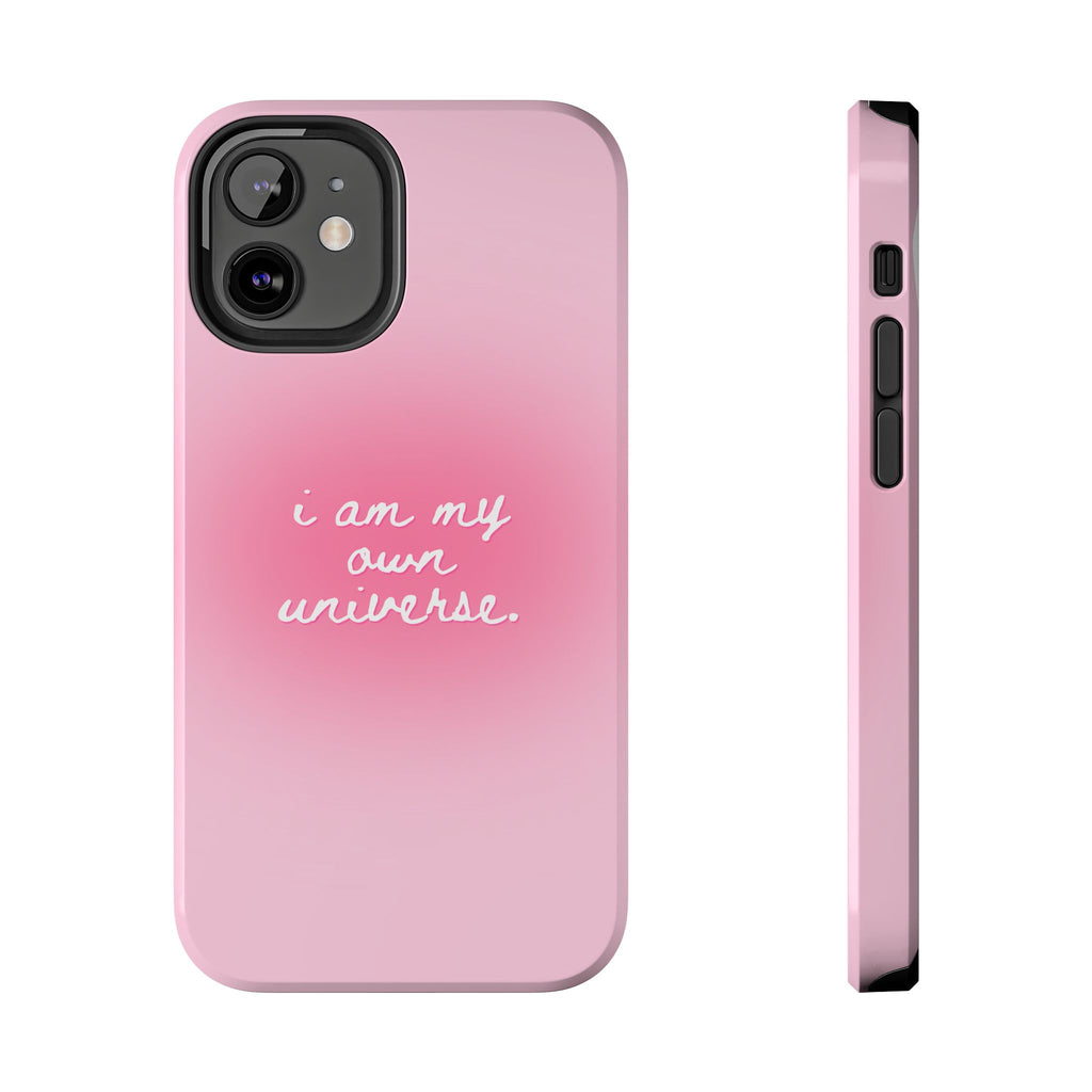 I Am My Own Universe — Pink Gradient Protective Cover Tough Phone Case