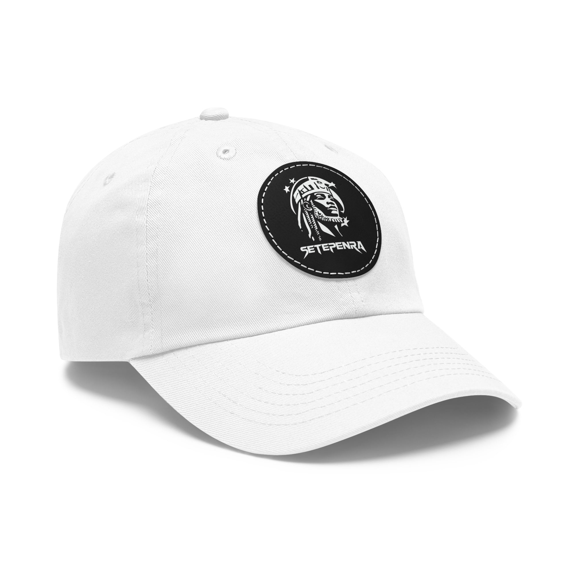 SETEPENRA Dad Hat with Leather Patch (Round) SETEPENRA Hats.