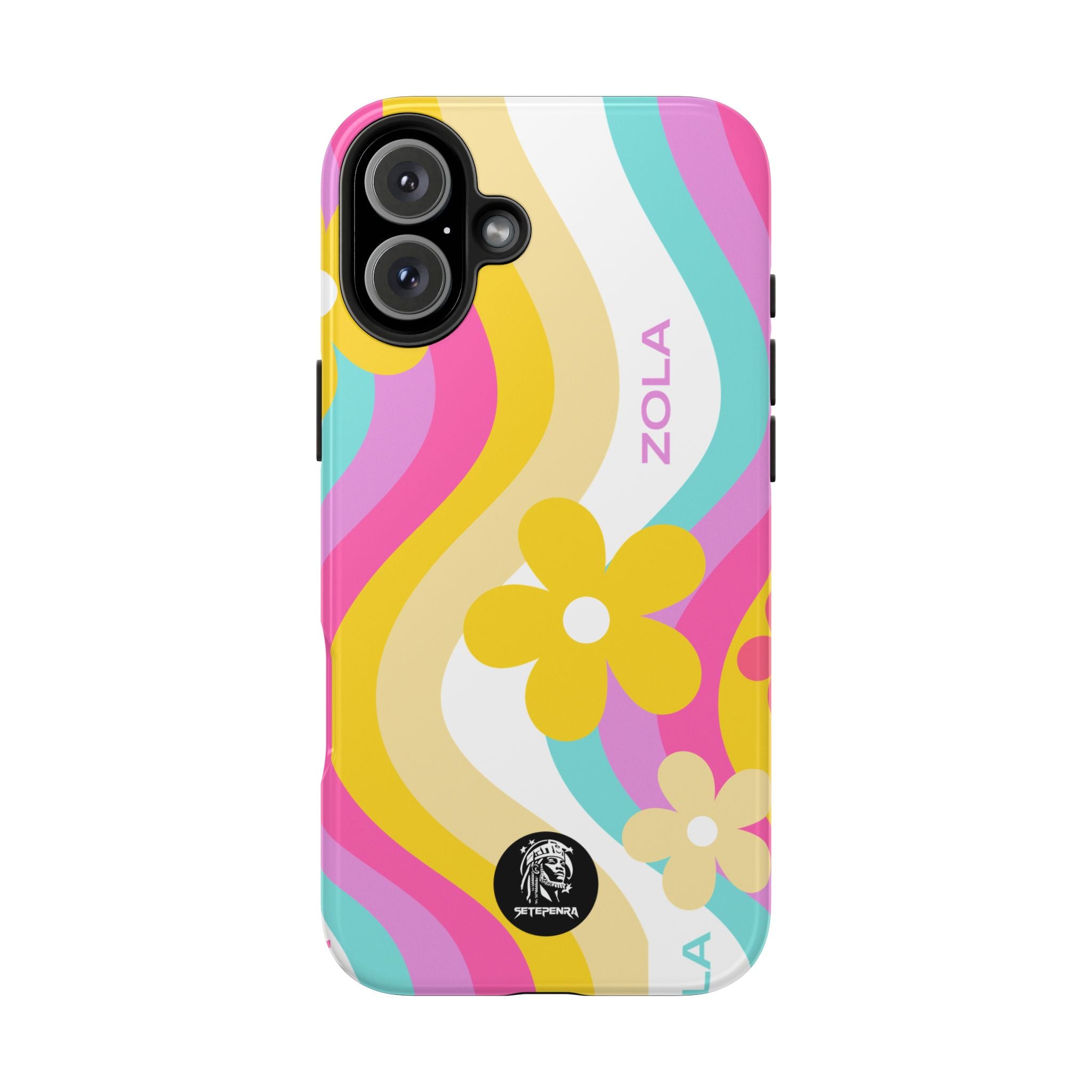 Zola Tough Phone Case (For iPhone, Galaxy & More) - White Wave