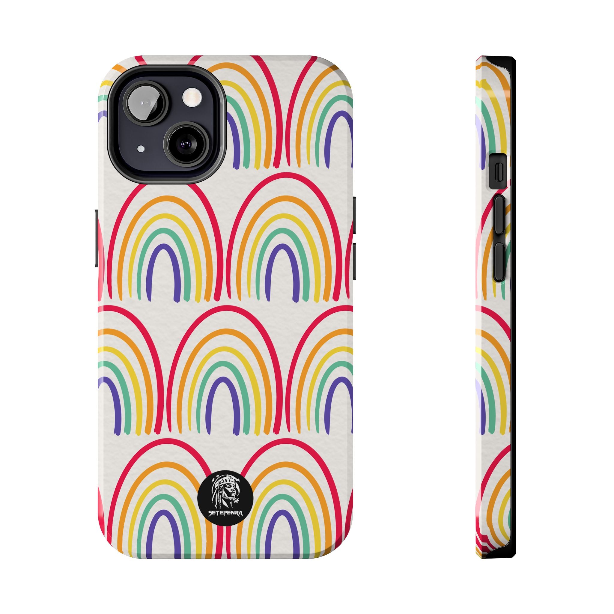 Retro Rainbow Tough Phone Case (For iPhone, Galaxy & More) SETEPENRA Phone Case.