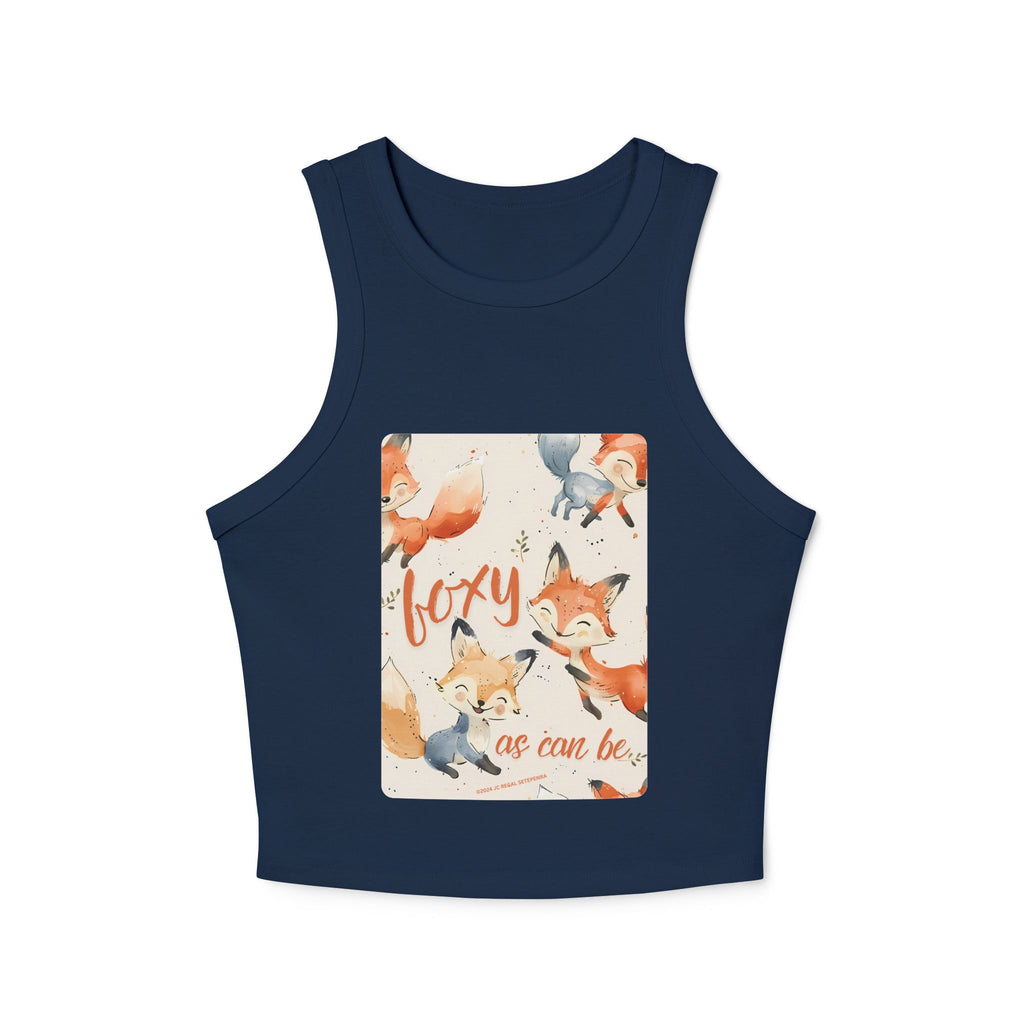 Foxy As Can Be Women's Micro Rib Racer Tank Top SETEPENRA Tank Top.