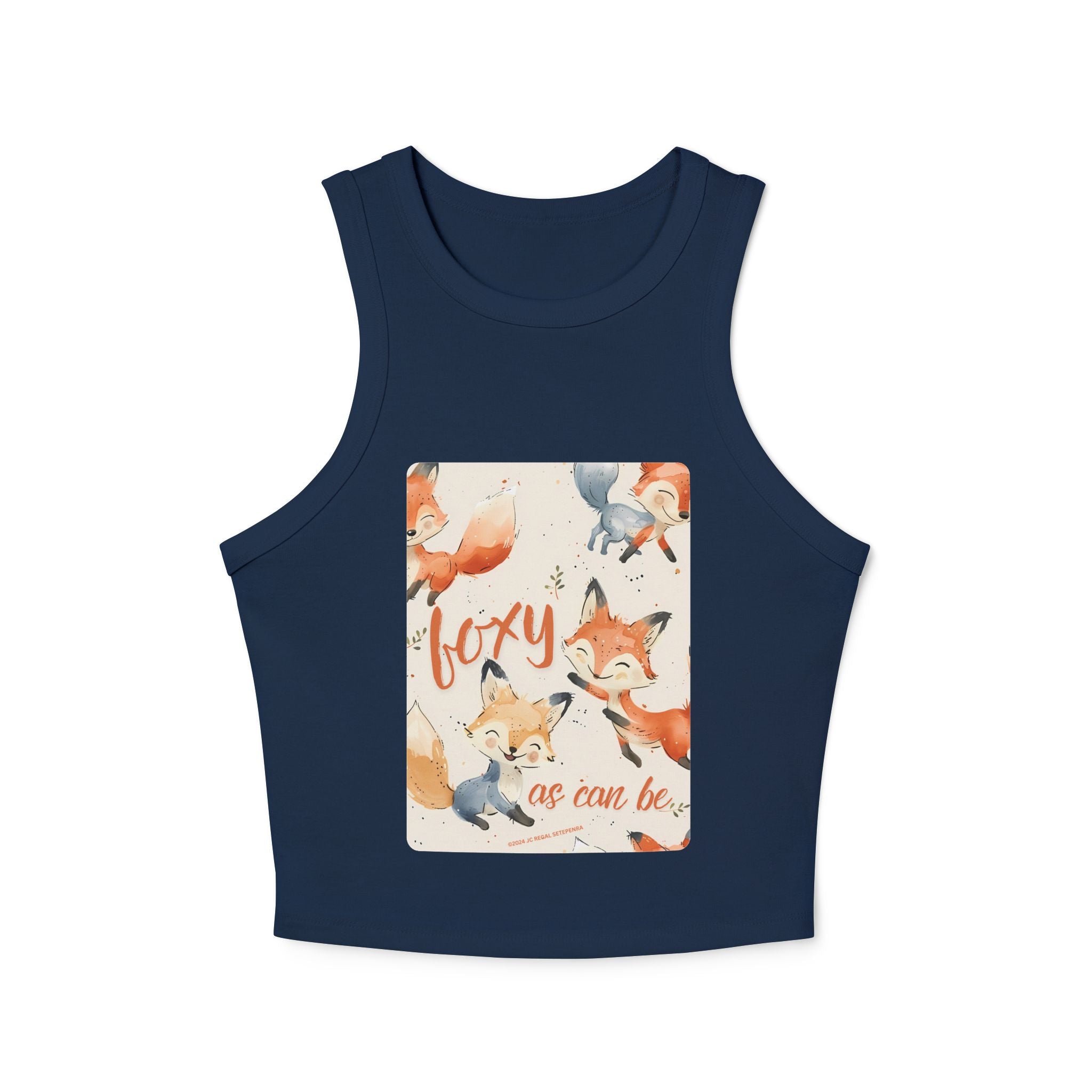 Foxy As Can Be Women's Micro Rib Racer Tank Top SETEPENRA Tank Top.