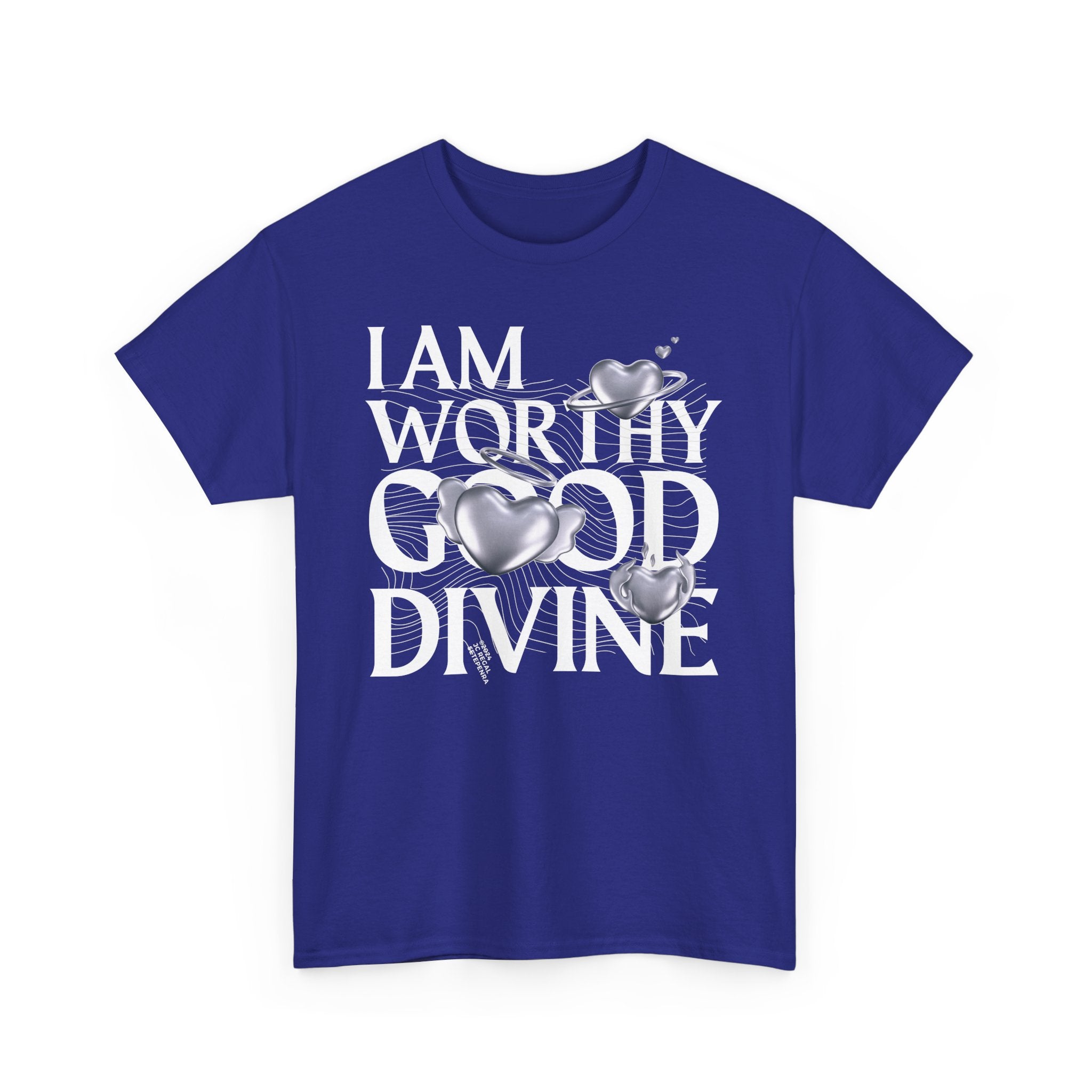 I AM WORTHY GOOD DIVINE Unisex Heavy Cotton Tee SETEPENRA T-Shirt.