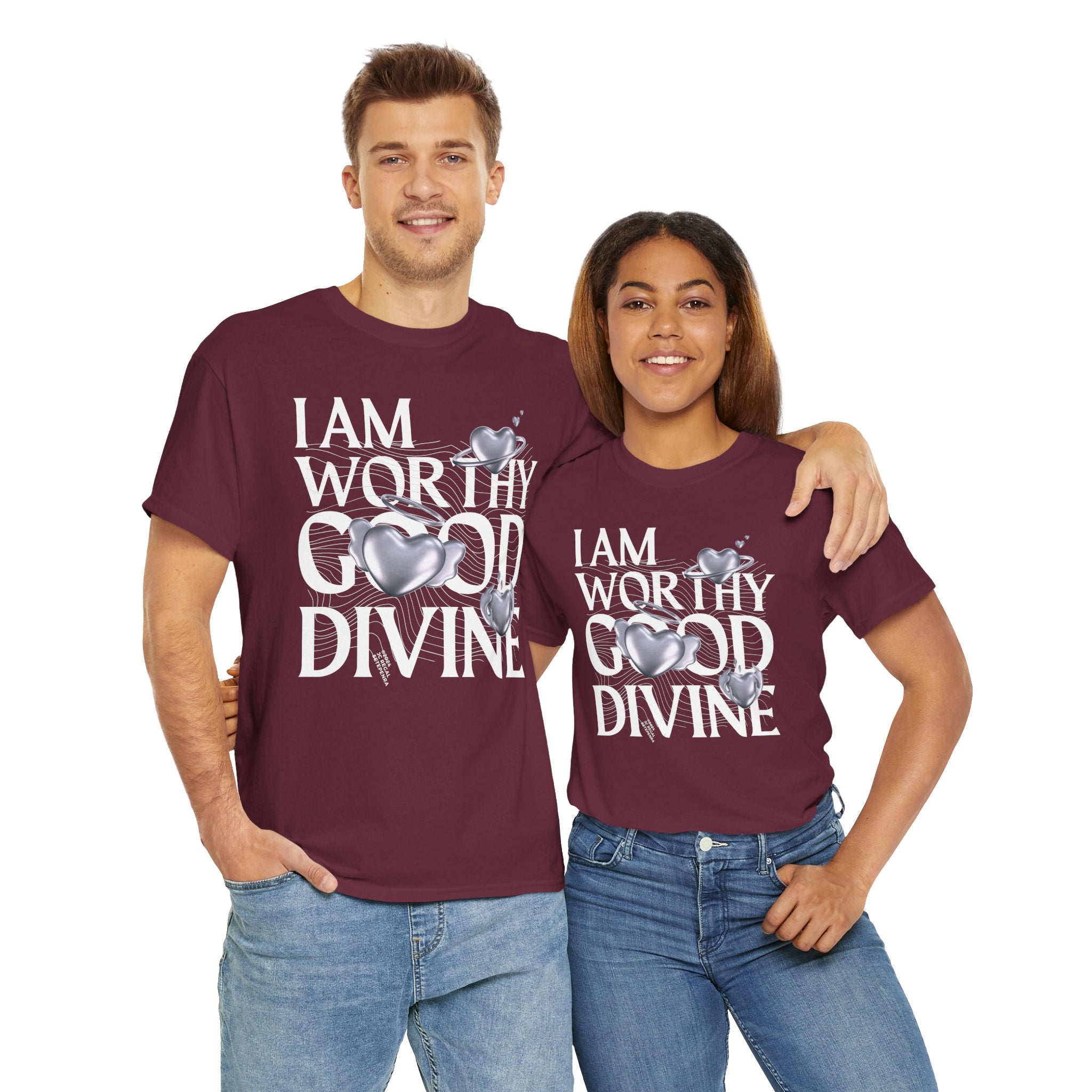 I AM WORTHY GOOD DIVINE Unisex Heavy Cotton Tee