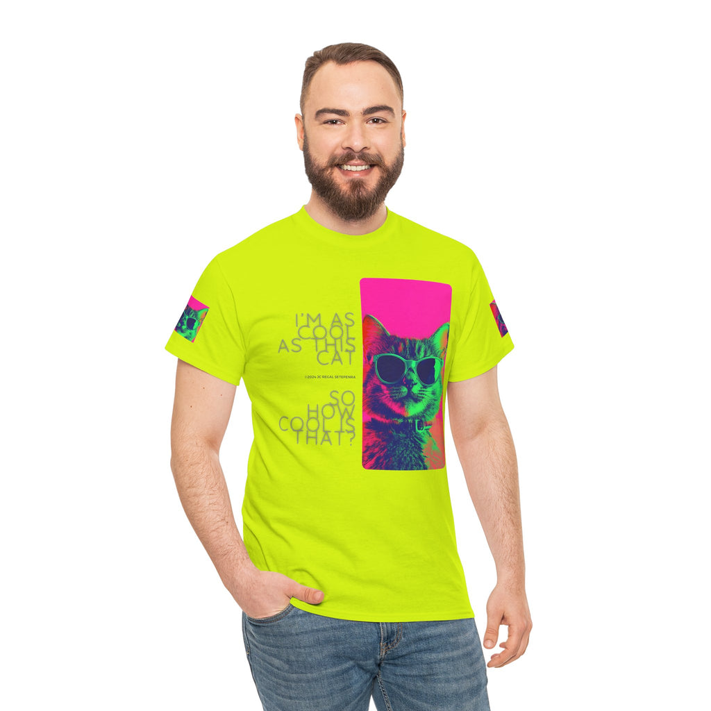 Cool Cat (Whiskers 1) Unisex Heavy Cotton Tee