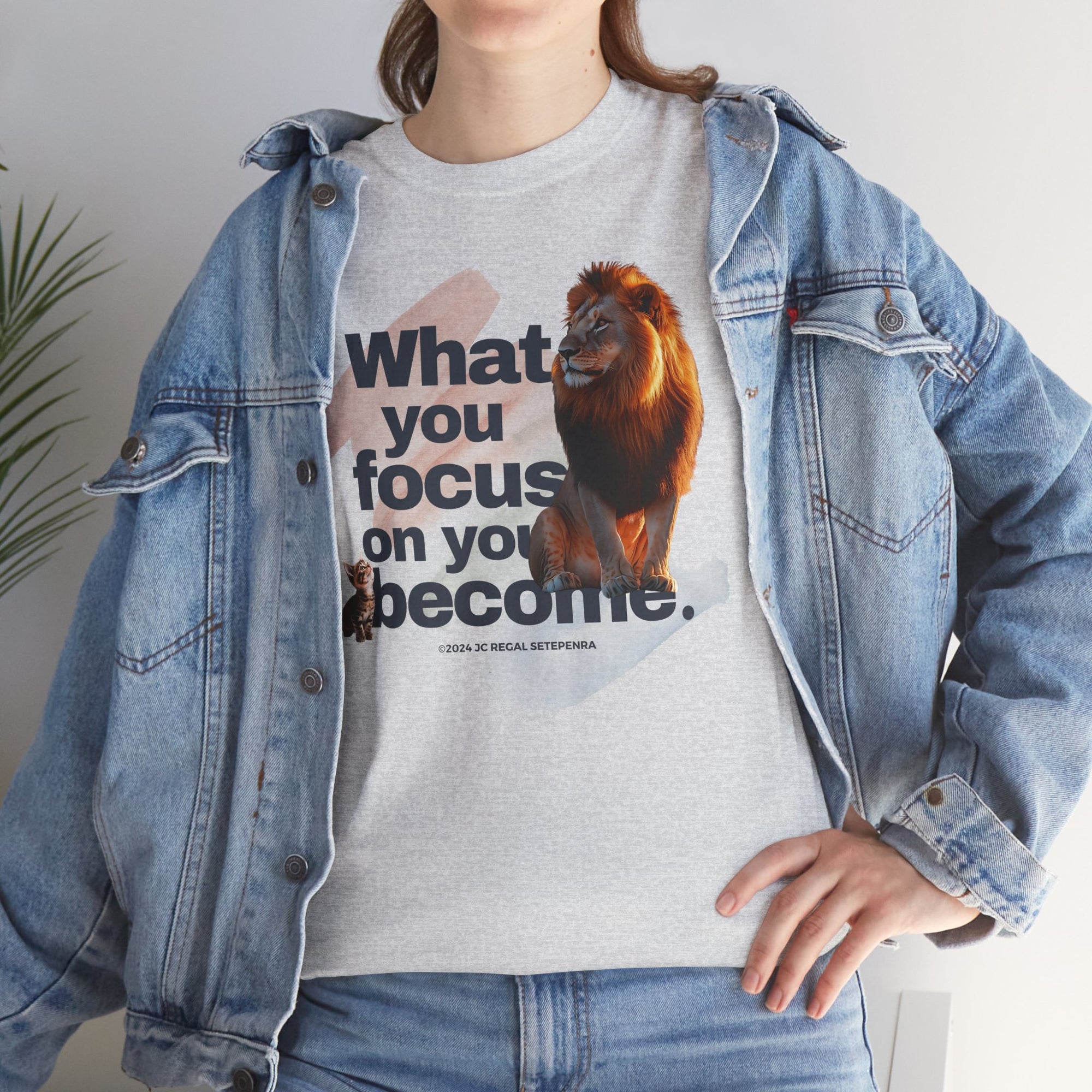 What You Focus On You Become Unisex Heavy Cotton Tee