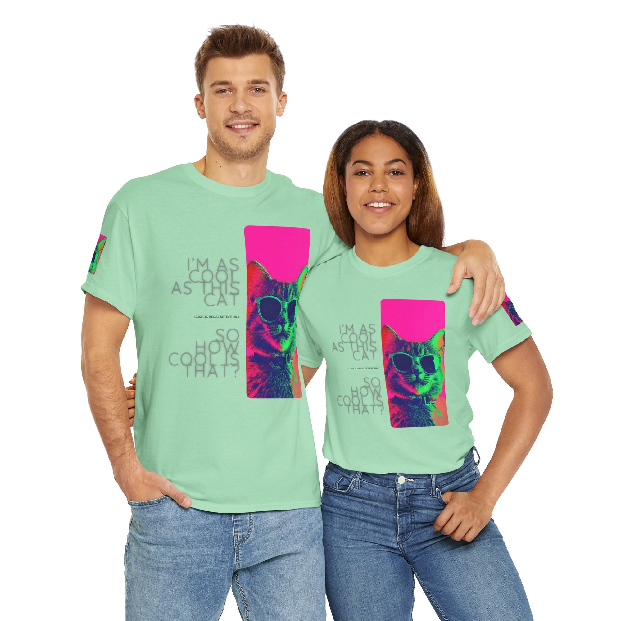Cool Cat (Whiskers 1) Unisex Heavy Cotton Tee