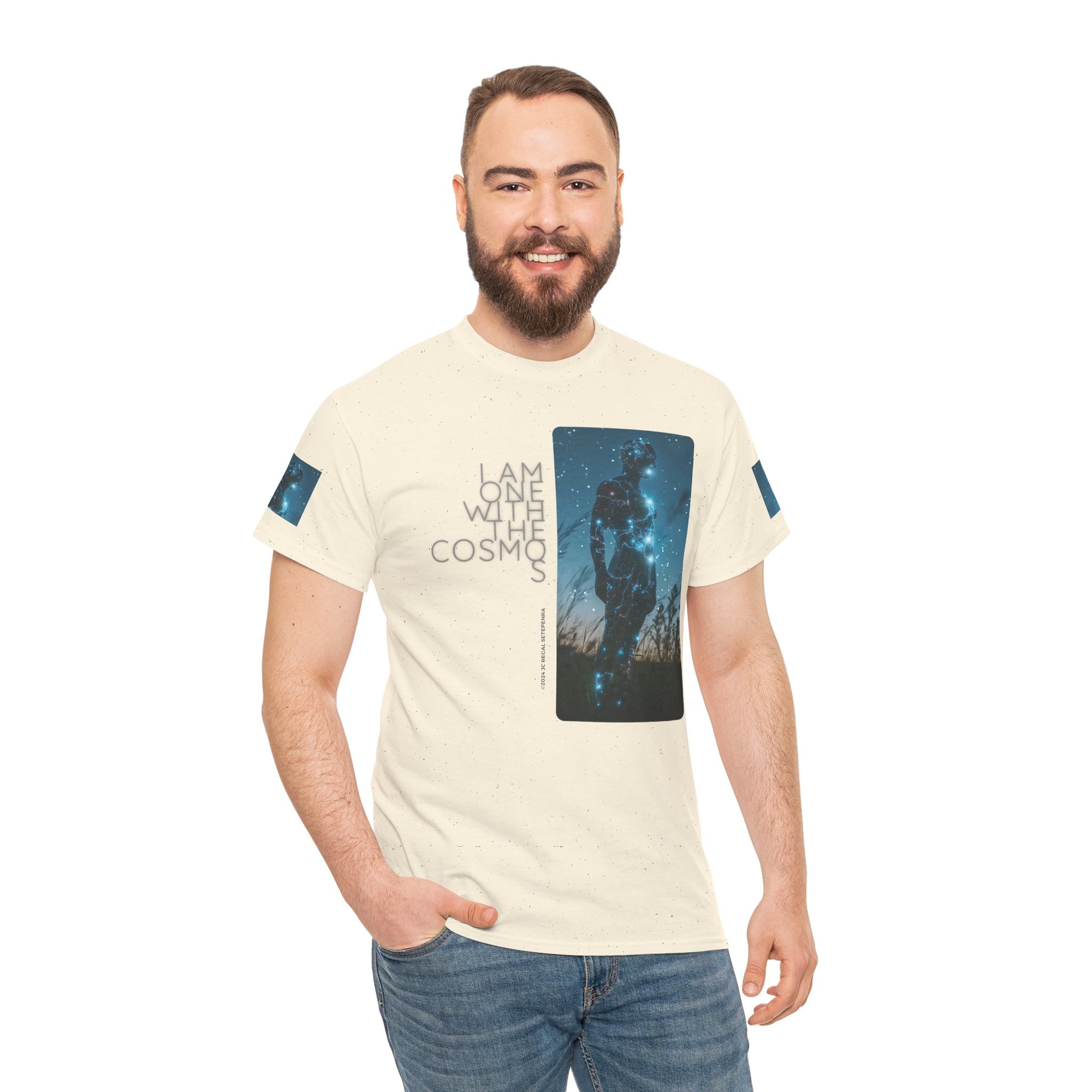 One With The Cosmos Unisex Heavy Cotton Tee