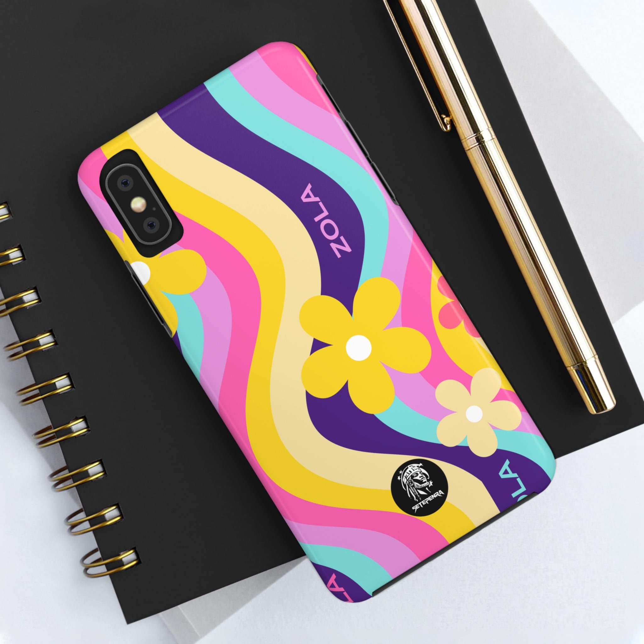 Zola Tough Phone Case (For iPhone, Galaxy & More) - Purple Wave