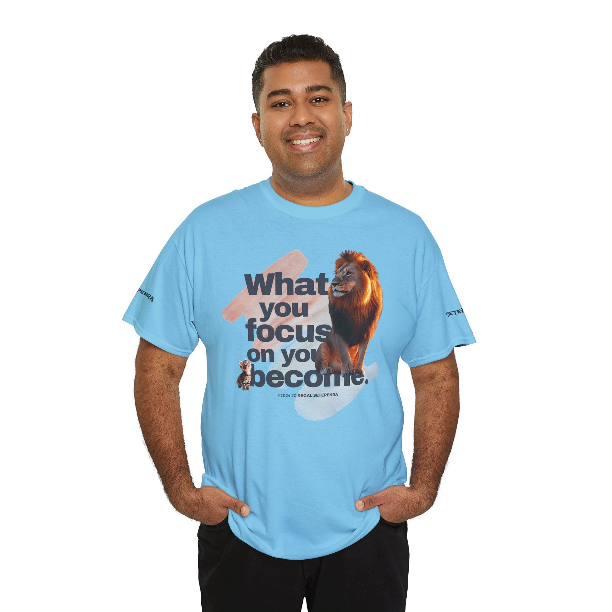 What You Focus On You Become Unisex Heavy Cotton Tee