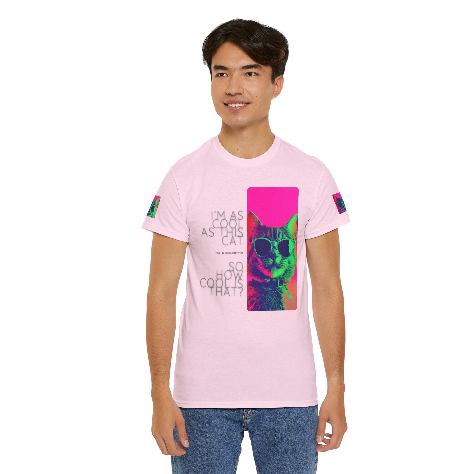 Cool Cat (Whiskers 1) Unisex Heavy Cotton Tee