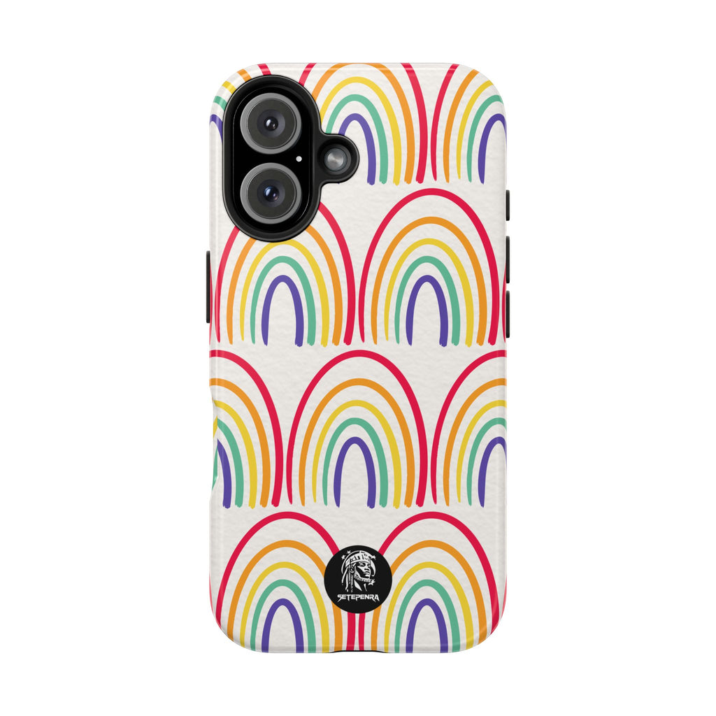 Retro Rainbow Tough Phone Case (For iPhone, Galaxy & More)