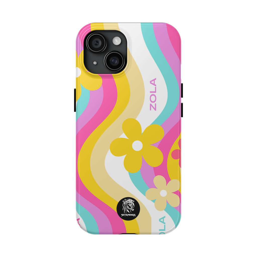 Zola Tough Phone Case (For iPhone, Galaxy & More) - White Wave