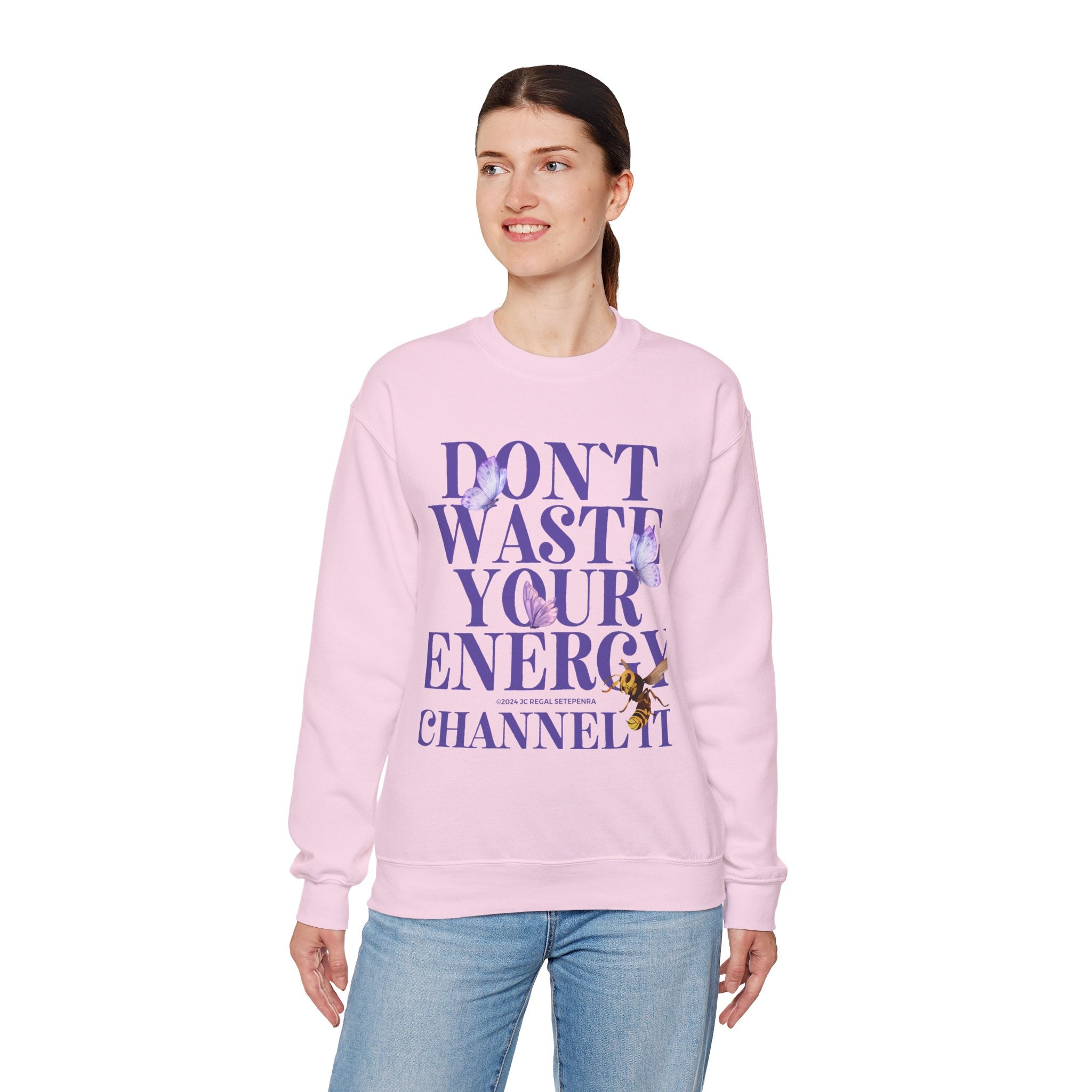 Channel It Unisex Heavy Blend™ Crewneck Sweatshirt (Purple Print)