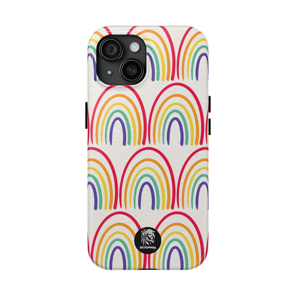 Retro Rainbow Tough Phone Case (For iPhone, Galaxy & More)