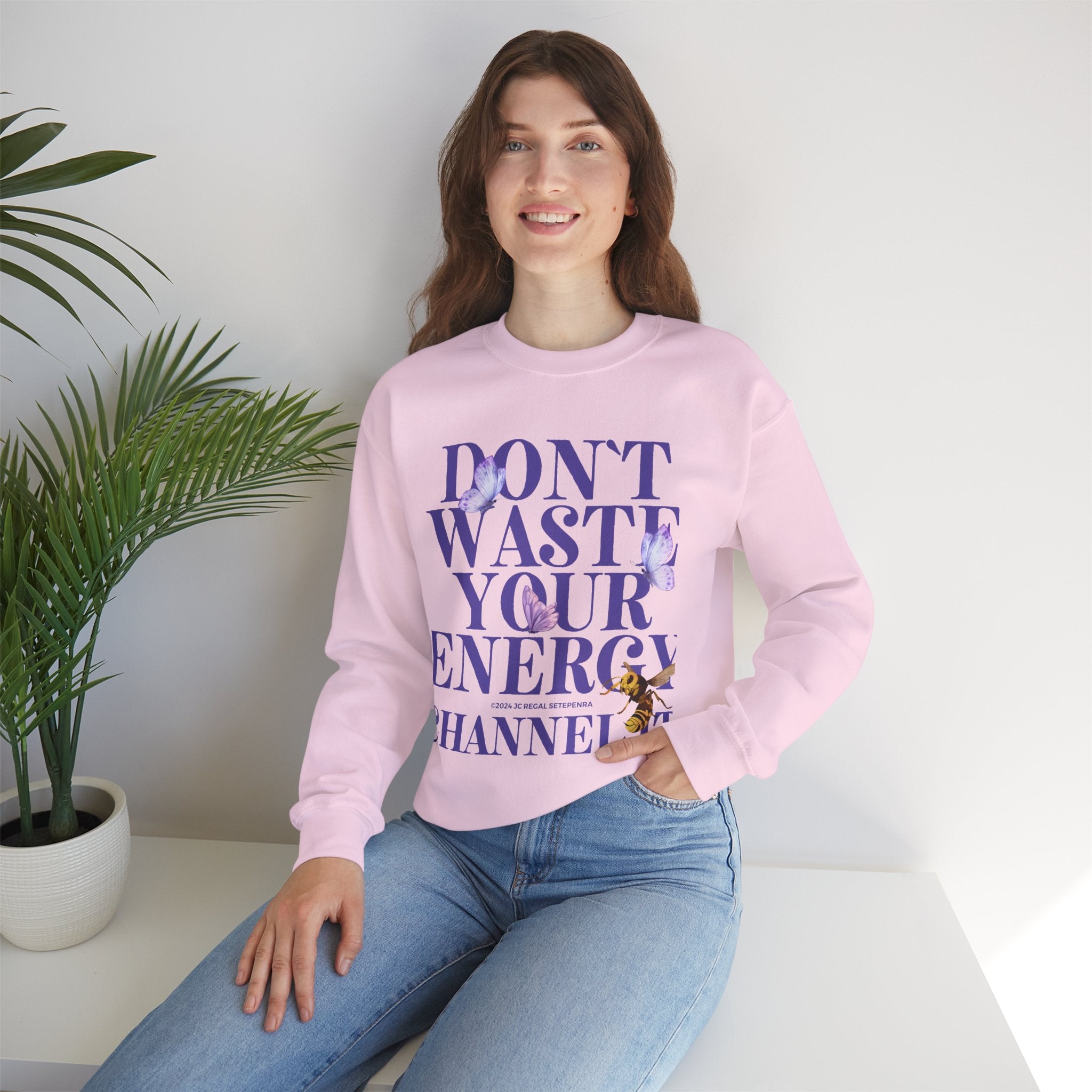 Channel It Unisex Heavy Blend™ Crewneck Sweatshirt (Purple Print)