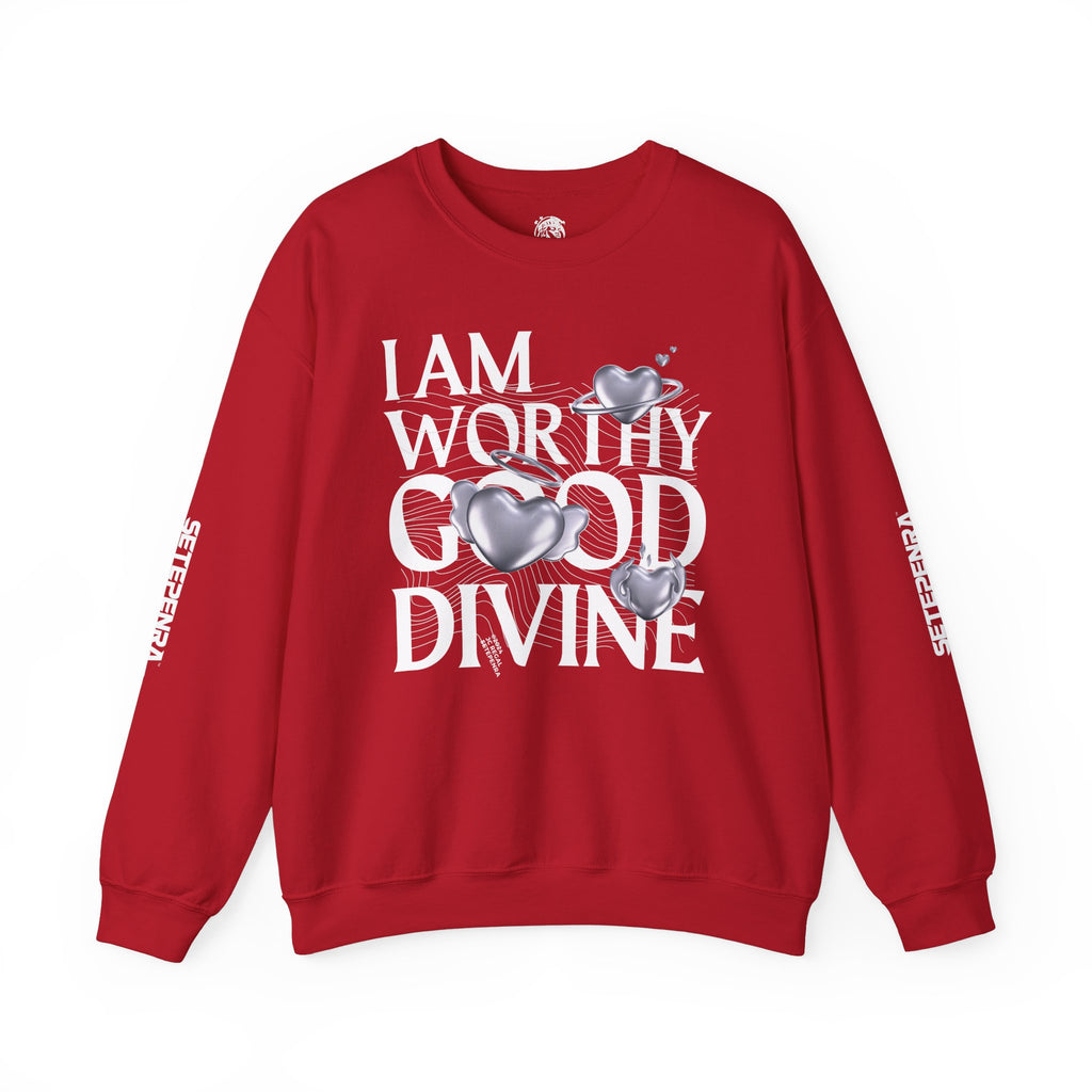 I AM WORTHY GOOD DIVINE Unisex Heavy Blend™ Crewneck Sweatshirt SETEPENRA Sweatshirt.