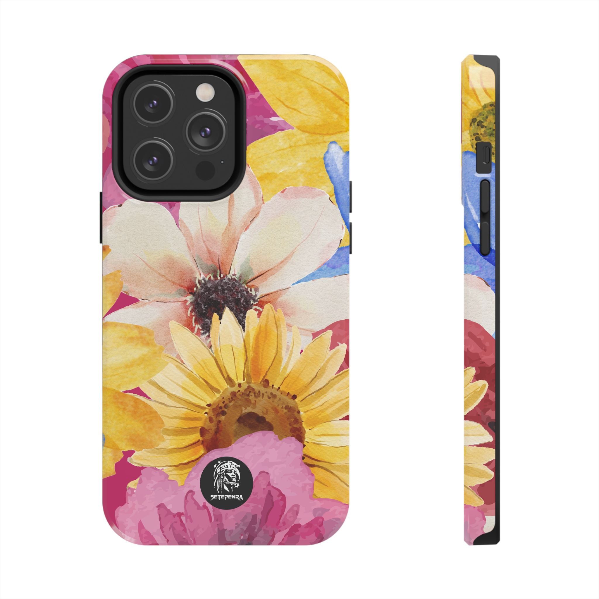 Watercolor Flowers Tough Phone Case (For iPhone, Galaxy & More)