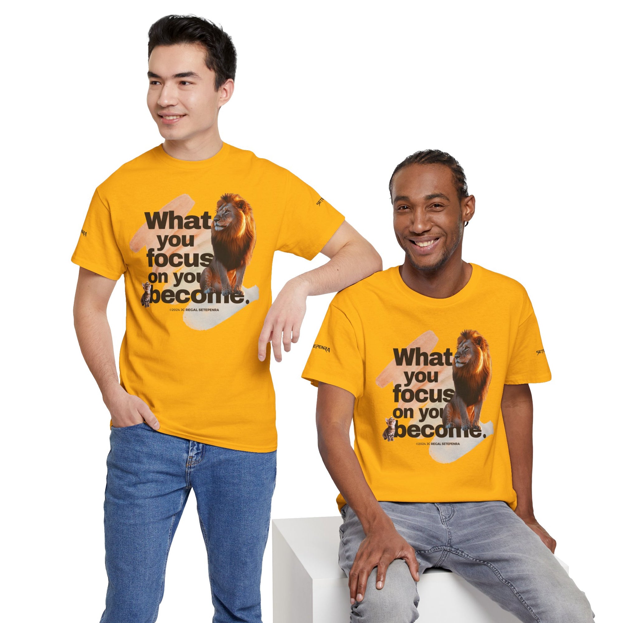 What You Focus On You Become Unisex Heavy Cotton Tee