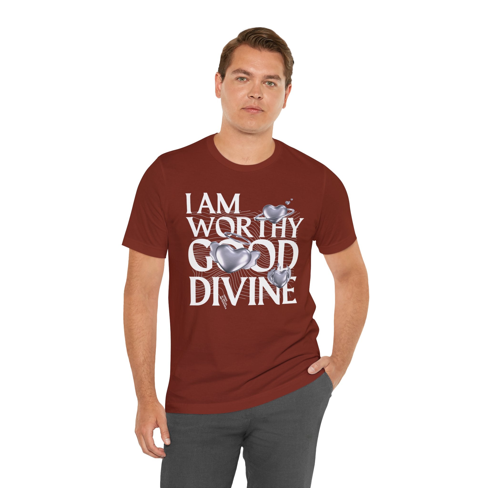 I AM WORTHY GOOD DIVINE Unisex Jersey Short Sleeve Tee