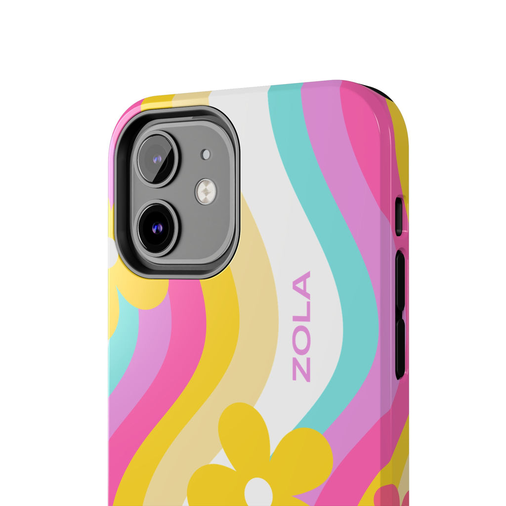 Zola Tough Phone Case (For iPhone, Galaxy & More) - White Wave